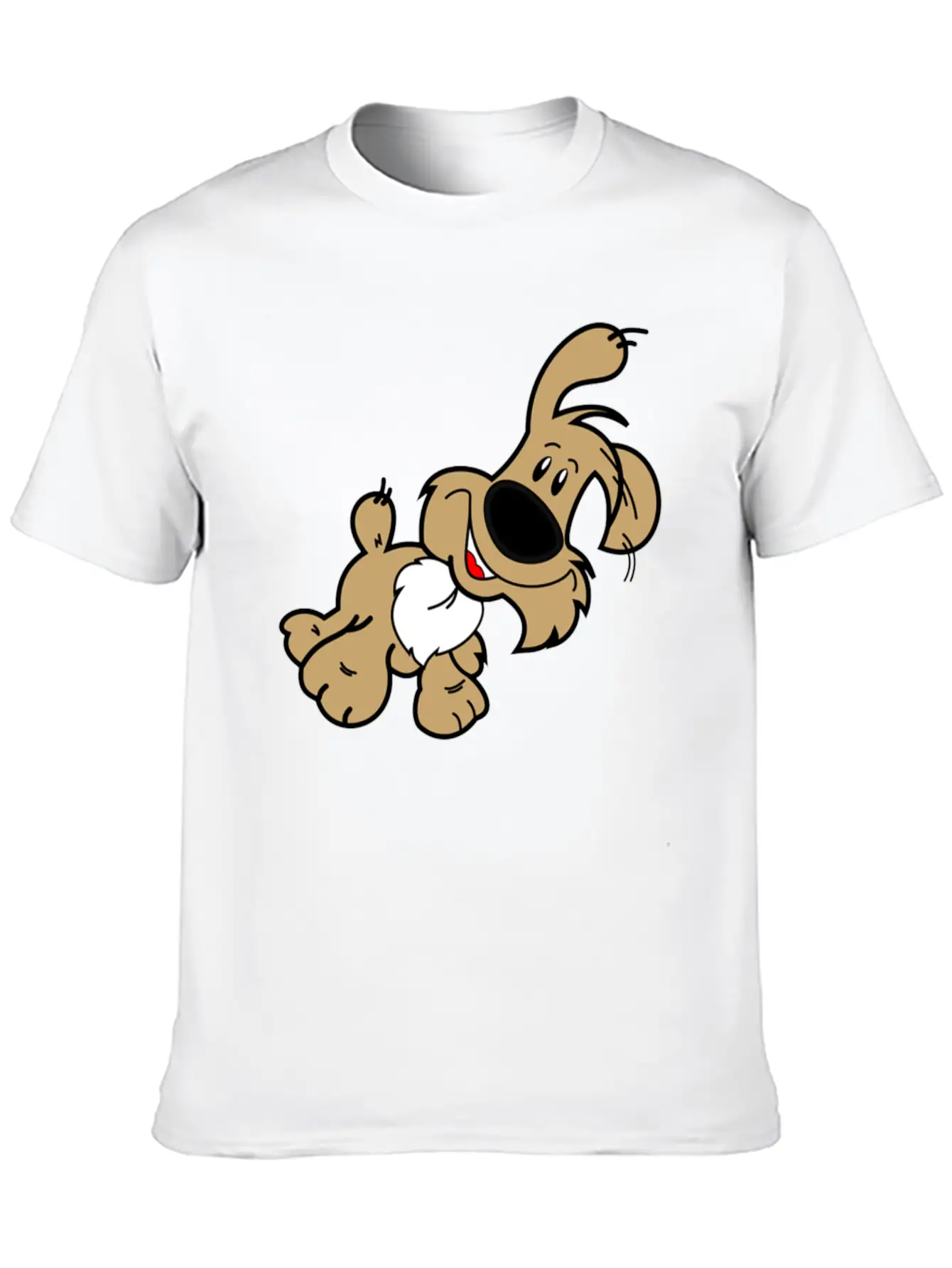 Cartoon Dog Unisex Casual T-Shirt – Clean Design For Daily Comfort
