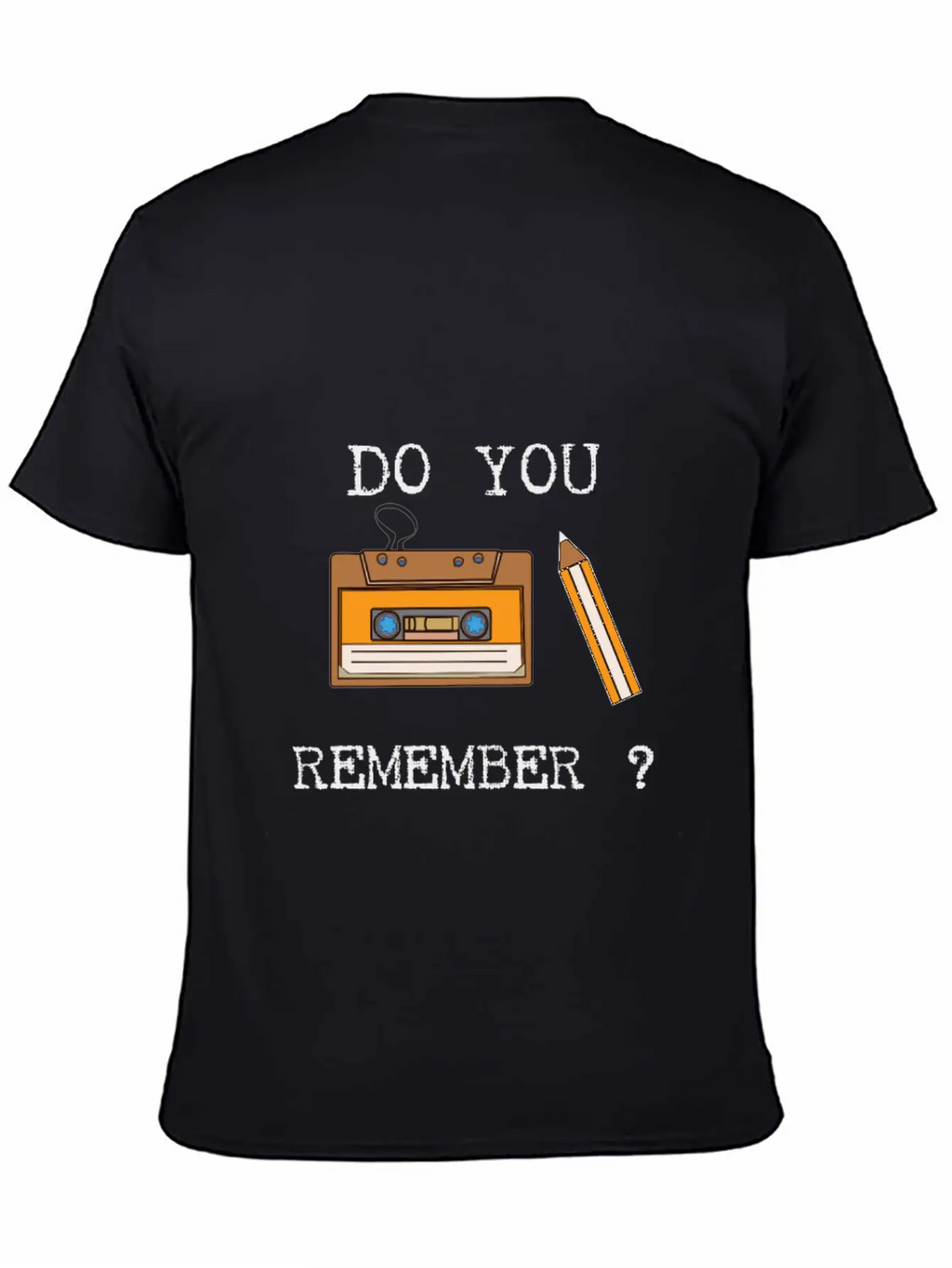 Cassette And Pencil Remember The Hack From The 80s Breathable Soft Cotton T-Shirt – Timeless Casual Look