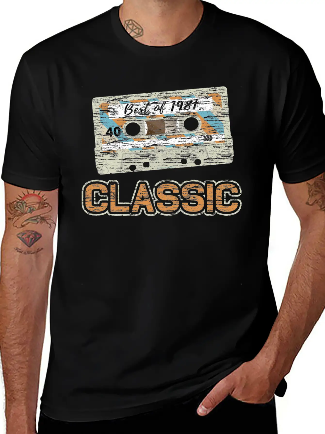 Cassette Tape 1981 Classic 40th Birthday Essential Cotton Tee For Daily Outfits – Unisex Style