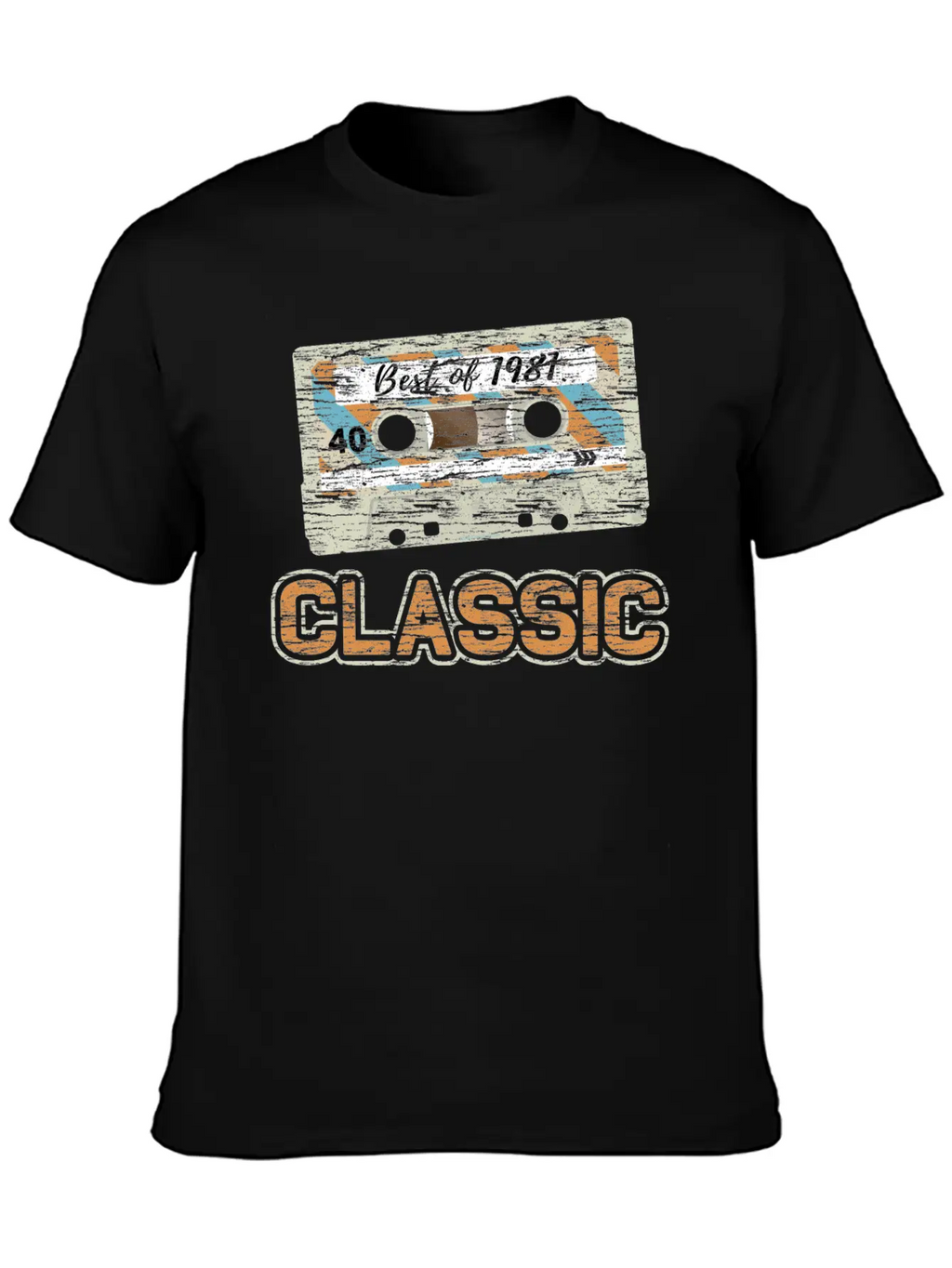 Cassette Tape 1981 Classic 40th Birthday Essential Cotton Tee For Daily Outfits – Unisex Style