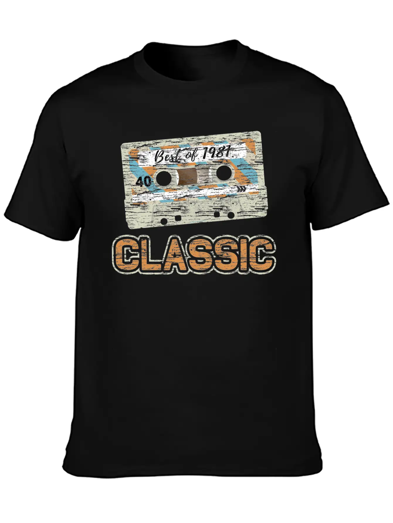 Cassette Tape 1981 Classic 40th Birthday Essential Cotton Tee For Daily Outfits – Unisex Style