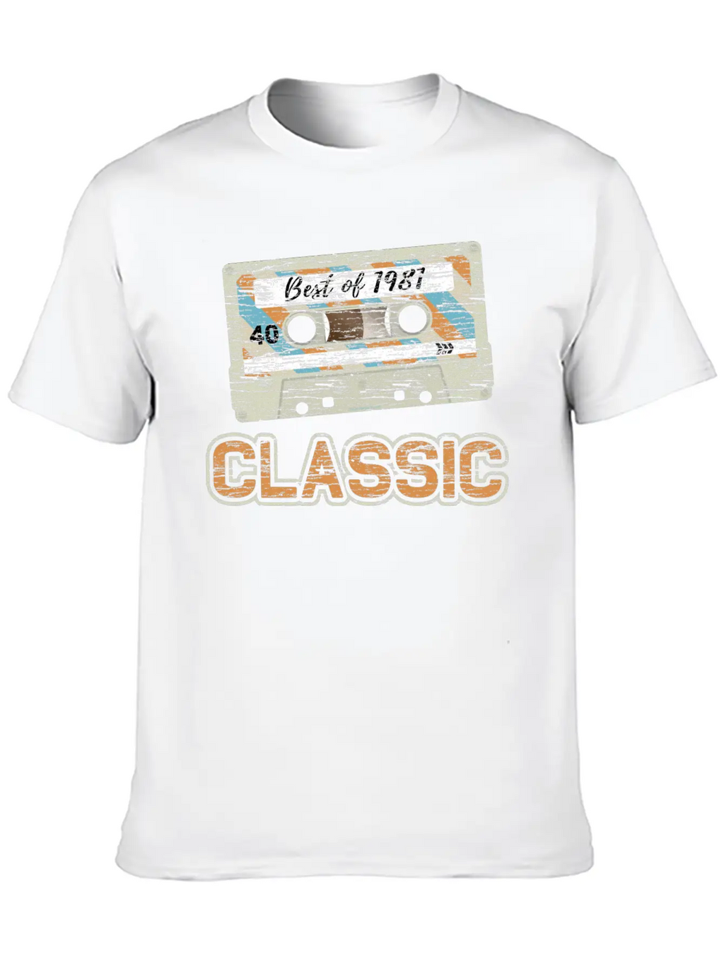 Cassette Tape 1981 Classic 40th Birthday Essential Cotton Tee For Daily Outfits – Unisex Style