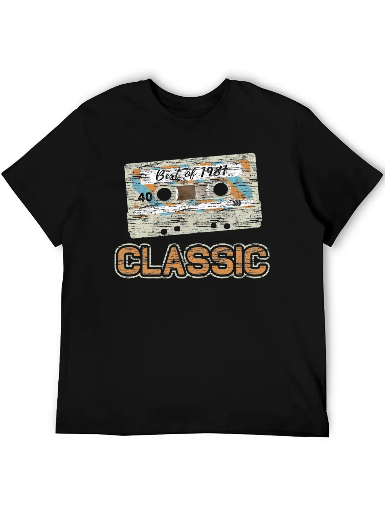 Cassette Tape 1981 Classic 40th Birthday Essential Cotton Tee For Daily Outfits – Unisex Style