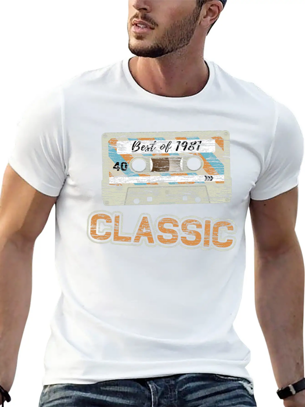 Cassette Tape 1981 Classic 40th Birthday Essential Cotton Tee For Daily Outfits – Unisex Style