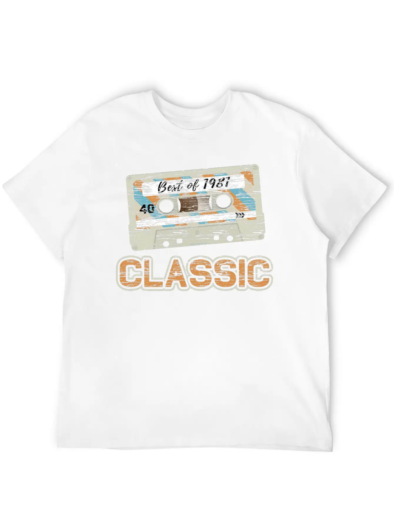 Cassette Tape 1981 Classic 40th Birthday Essential Cotton Tee For Daily Outfits – Unisex Style