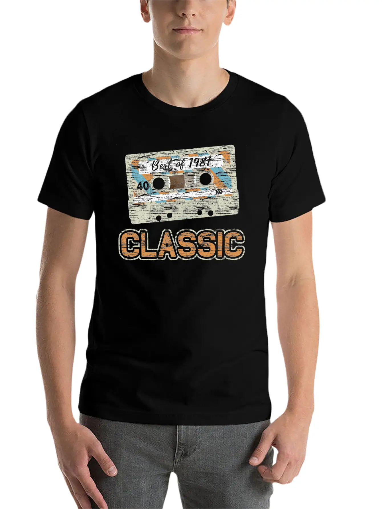 Cassette Tape 1981 Classic 40th Birthday Essential Cotton Tee For Daily Outfits – Unisex Style