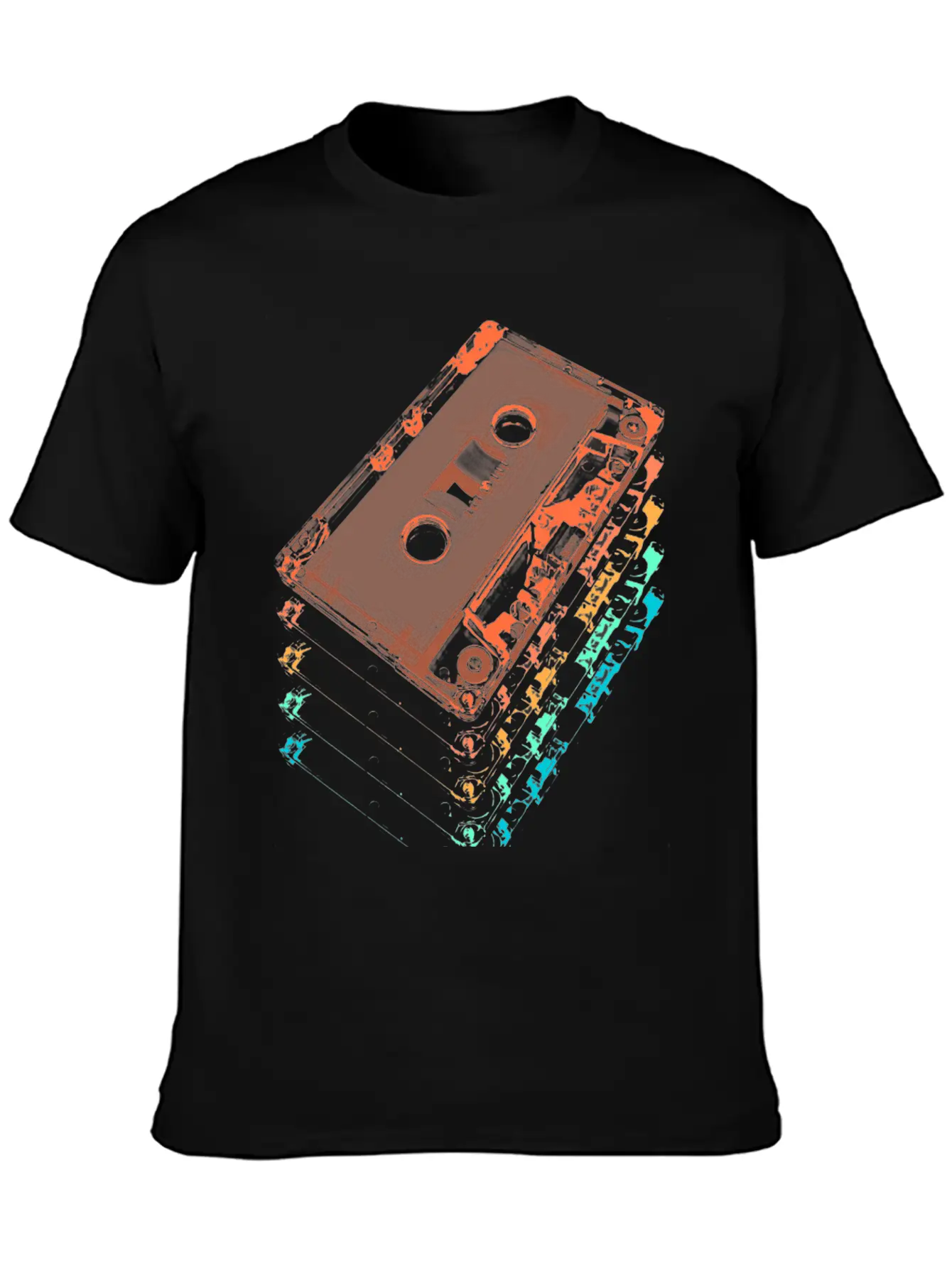 Cassette Tapes Breathable Graphic T-Shirt – Perfect For Casual Days