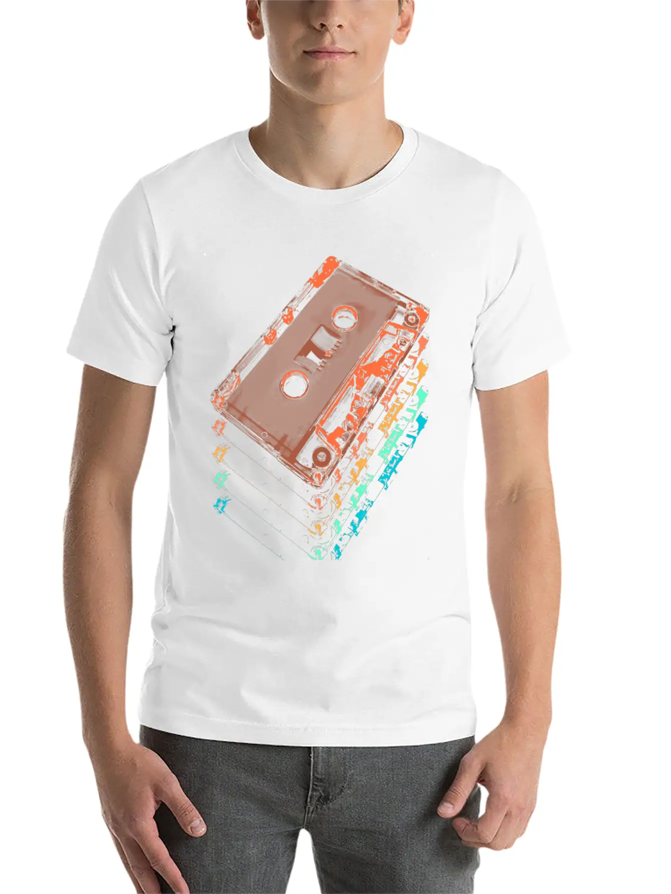 Cassette Tapes Breathable Graphic T-Shirt – Perfect For Casual Days