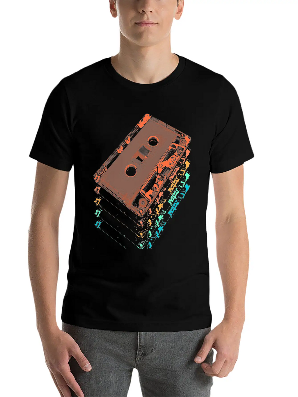 Cassette Tapes Breathable Graphic T-Shirt – Perfect For Casual Days