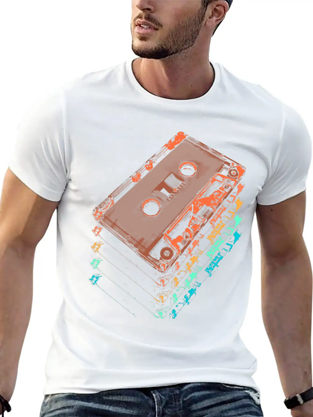 Cassette Tapes Breathable Graphic T-Shirt – Perfect For Casual Days