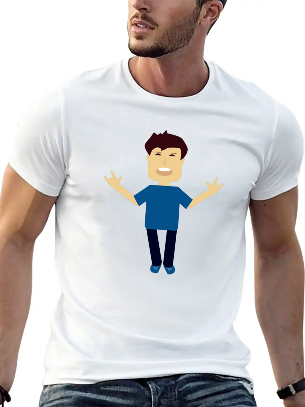 Casual Funny Character Classic Cotton Tee – Unisex Comfort For Any Season