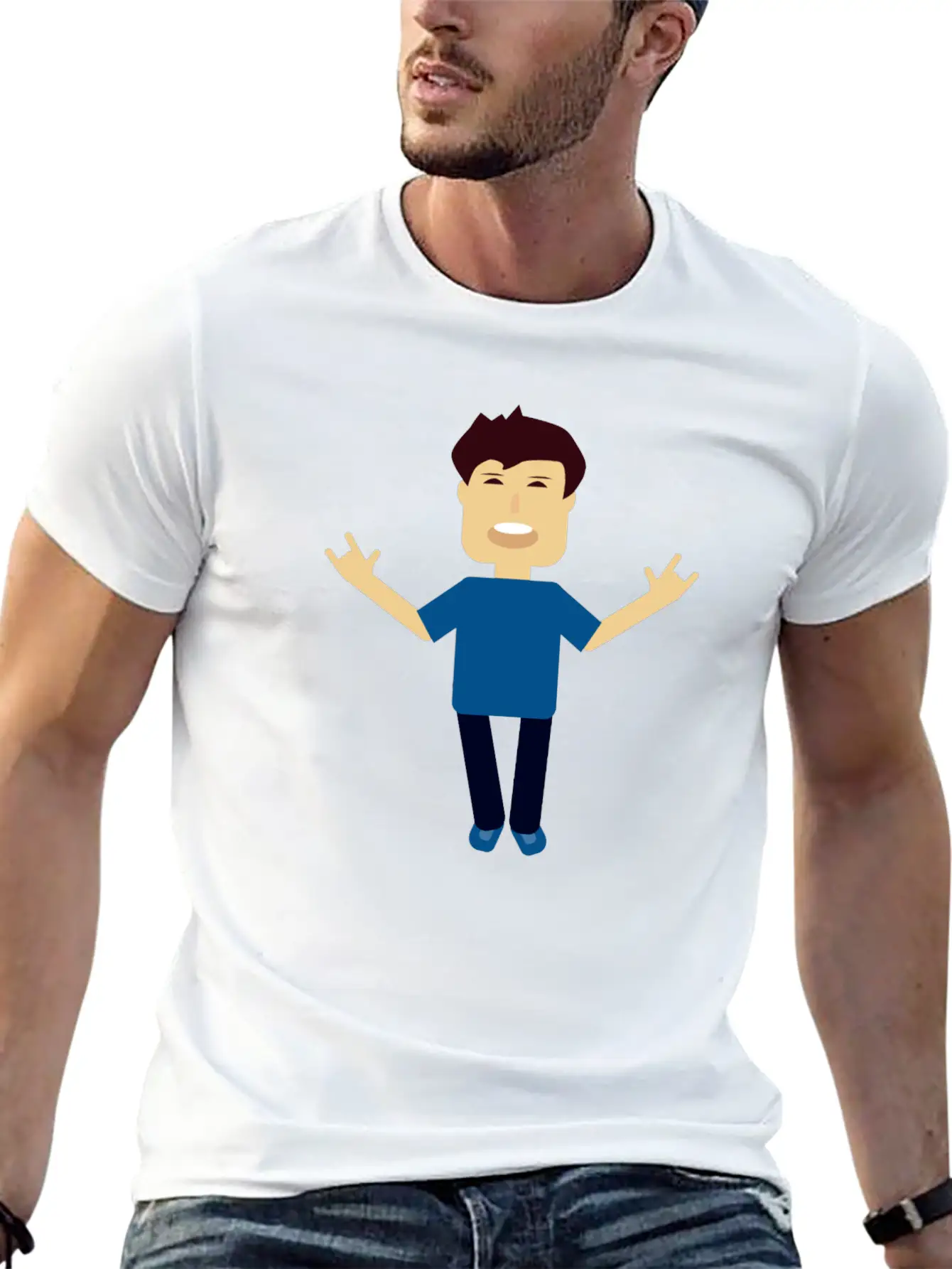 Casual Funny Character Classic Cotton Tee – Unisex Comfort For Any Season