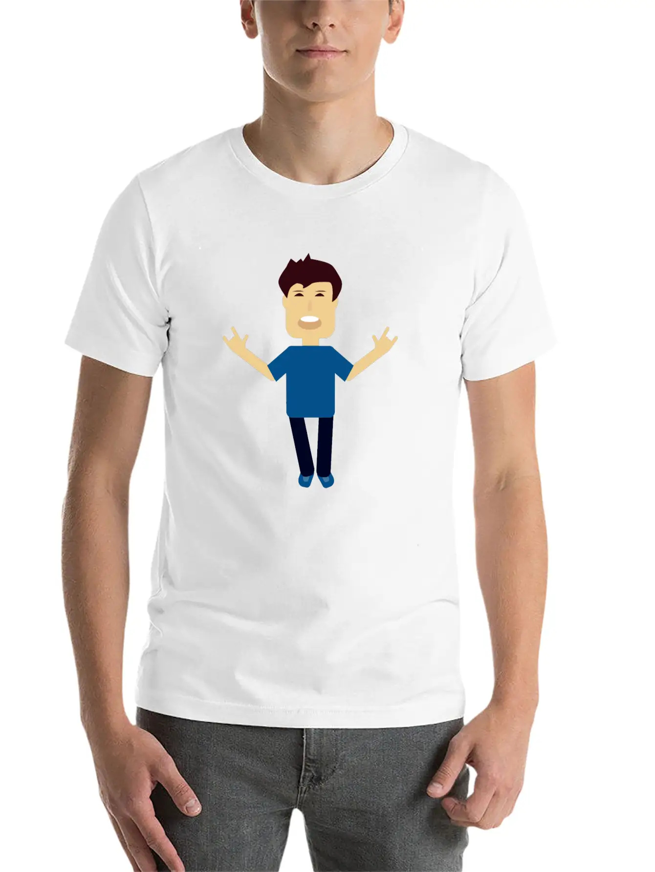 Casual Funny Character Classic Cotton Tee – Unisex Comfort For Any Season