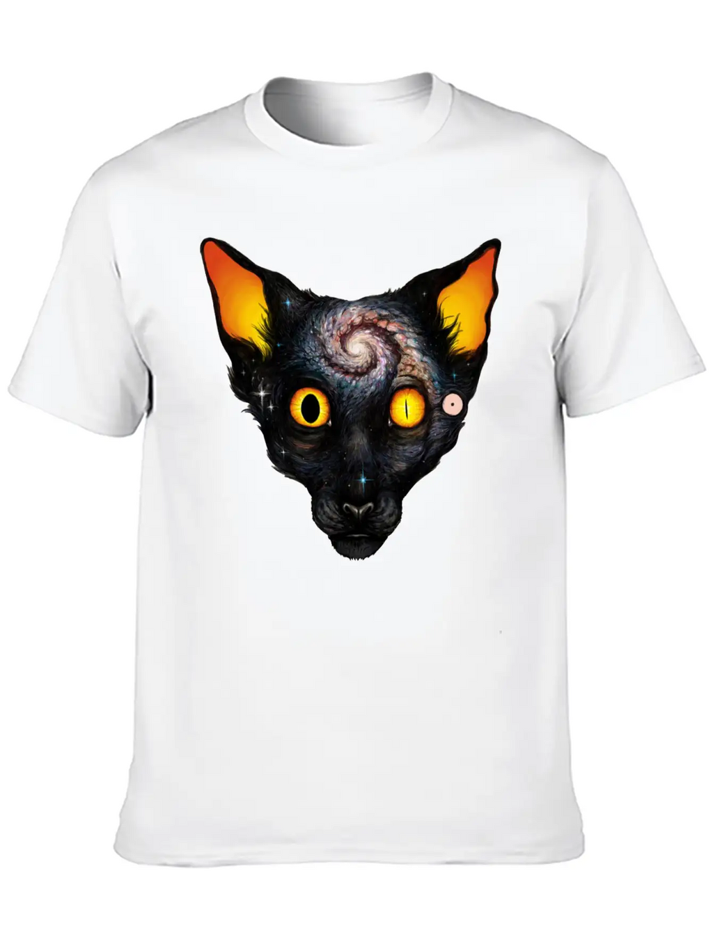 Cat Cosmos Breathable Soft Cotton T-Shirt – Timeless Casual Look