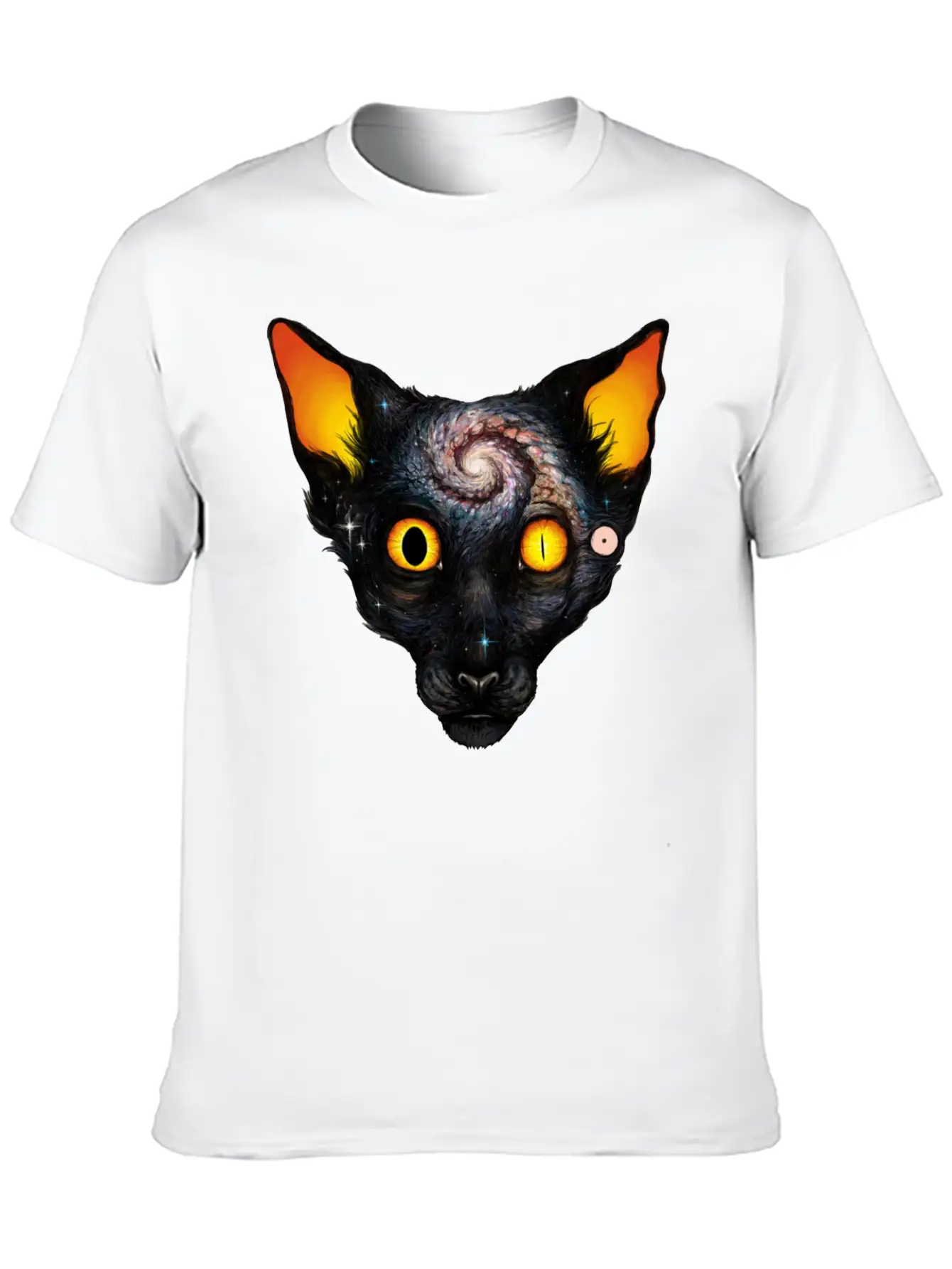 Cat Cosmos Breathable Soft Cotton T-Shirt – Timeless Casual Look