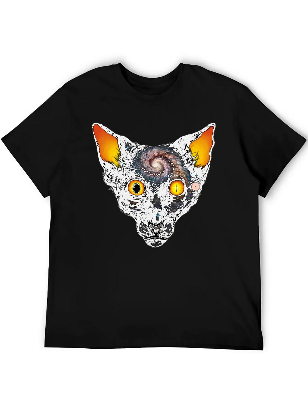 Cat Cosmos Breathable Soft Cotton T-Shirt – Timeless Casual Look