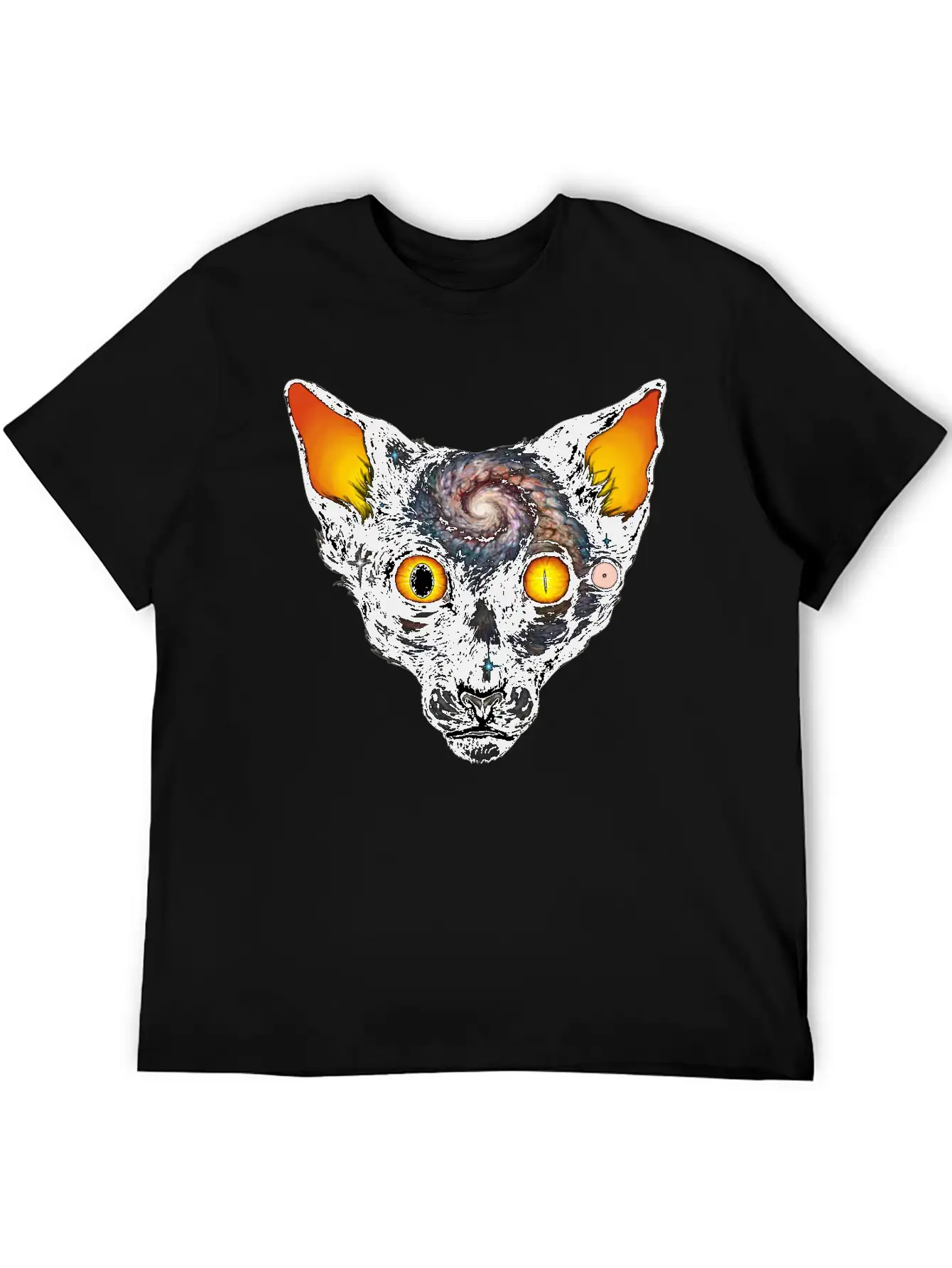 Cat Cosmos Breathable Soft Cotton T-Shirt – Timeless Casual Look
