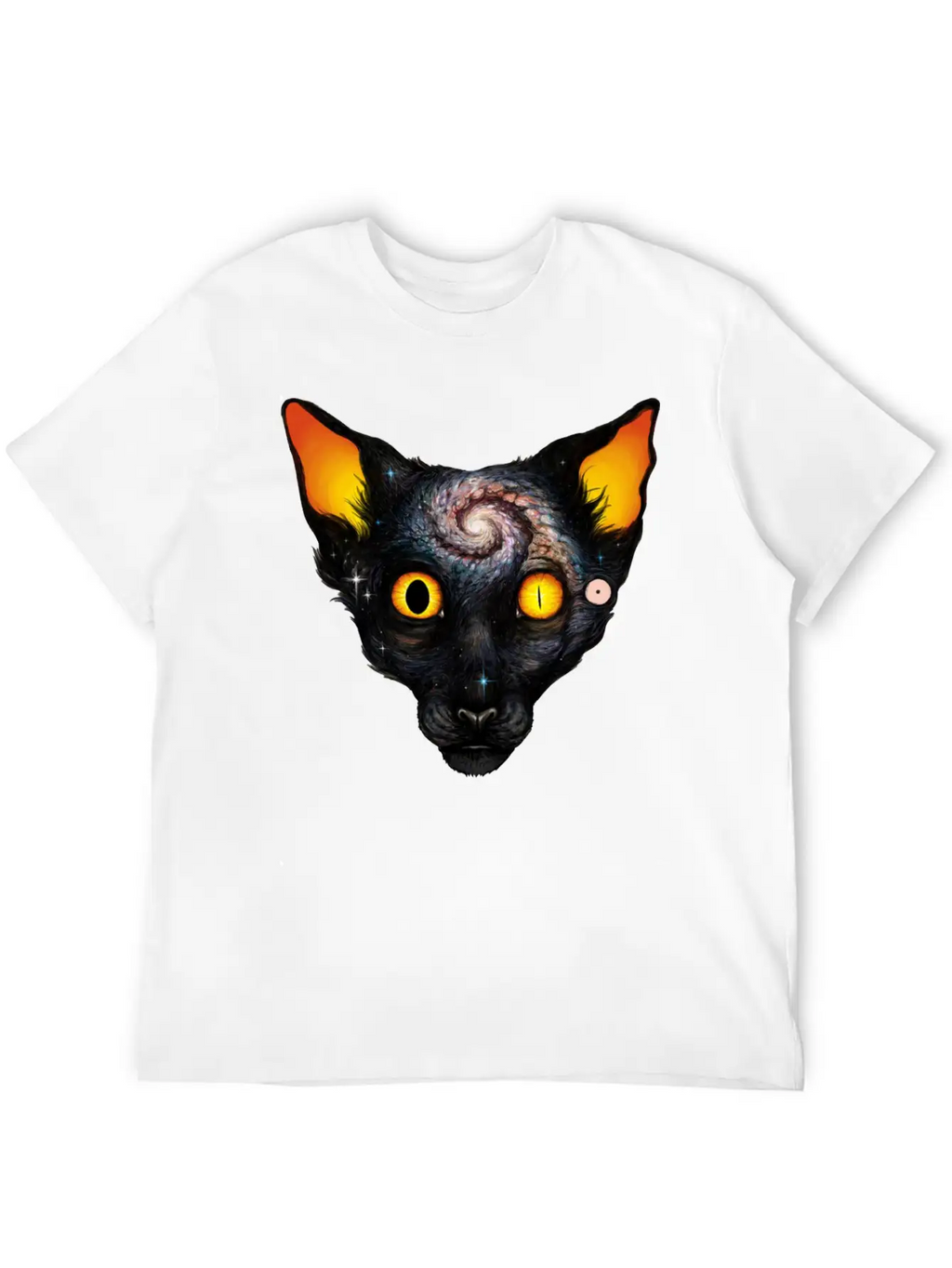 Cat Cosmos Breathable Soft Cotton T-Shirt – Timeless Casual Look