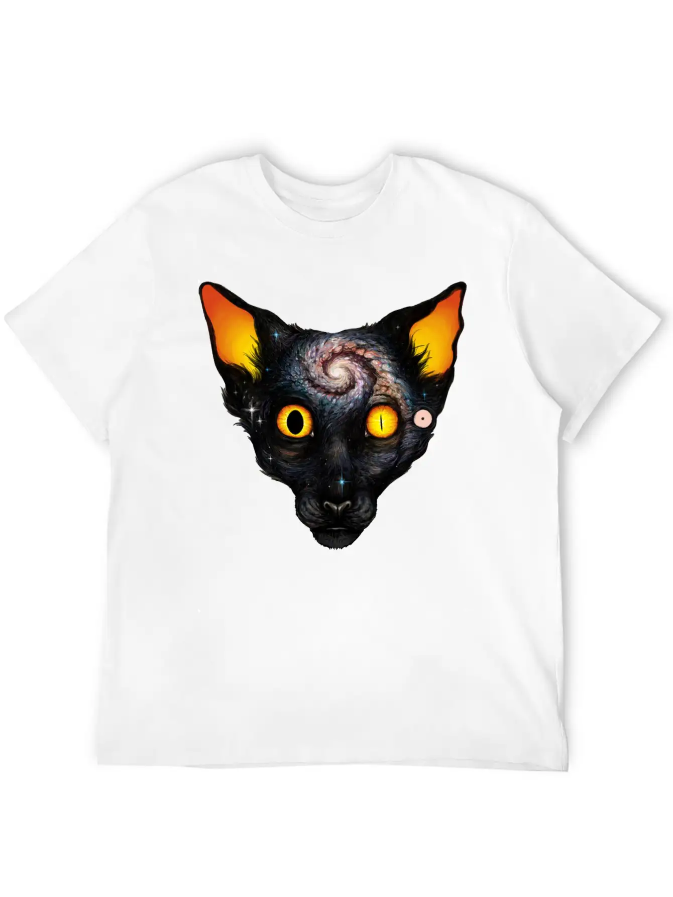 Cat Cosmos Breathable Soft Cotton T-Shirt – Timeless Casual Look