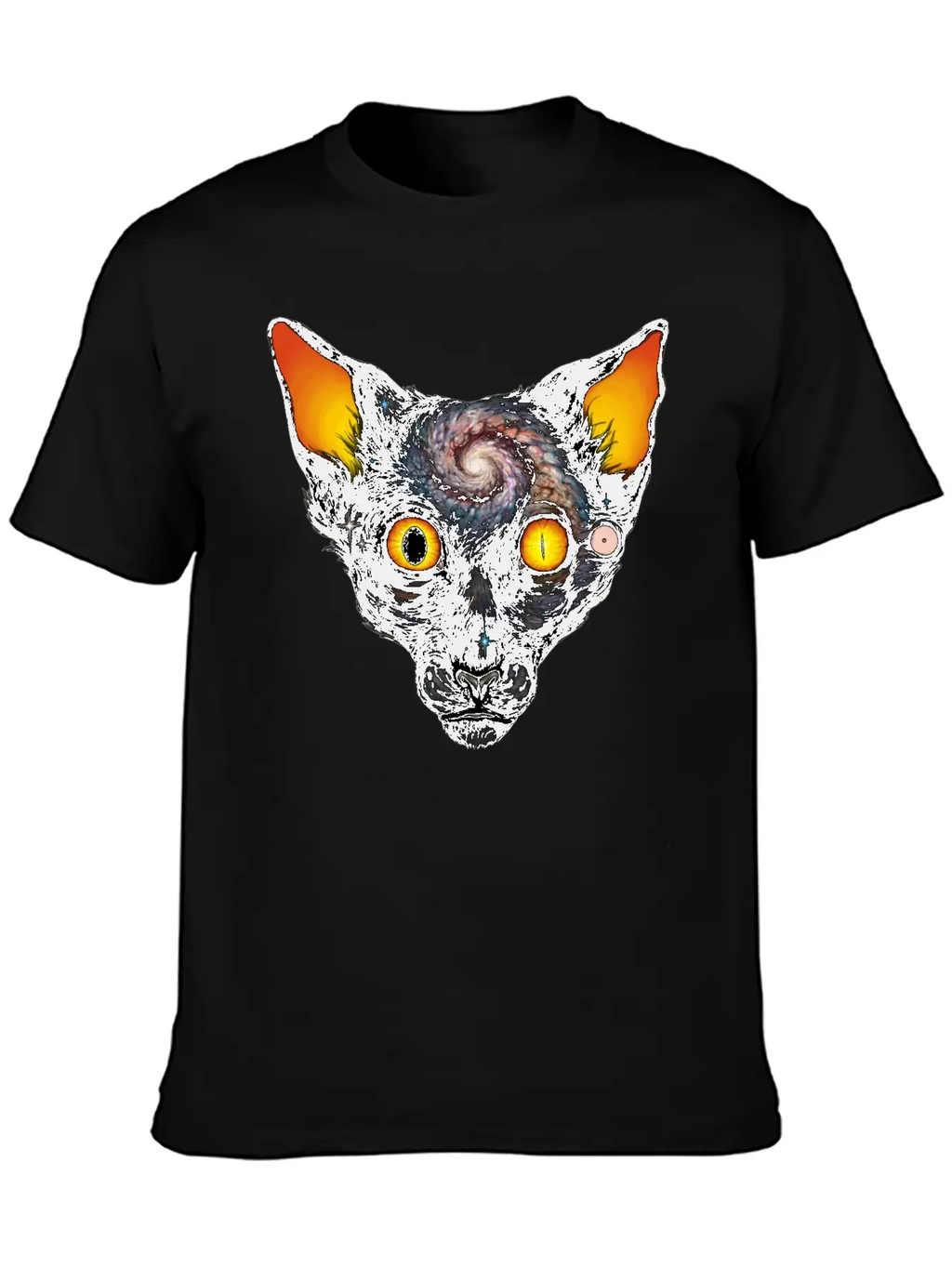 Cat Cosmos Breathable Soft Cotton T-Shirt – Timeless Casual Look