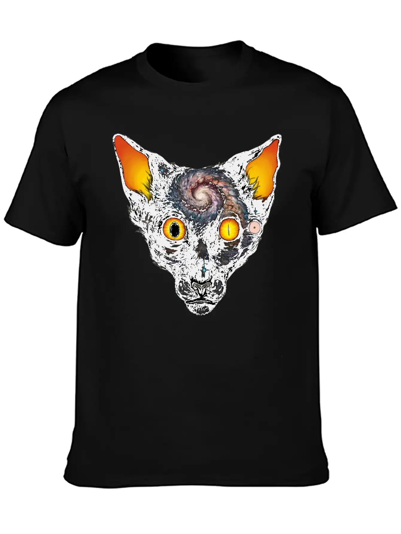 Cat Cosmos Breathable Soft Cotton T-Shirt – Timeless Casual Look