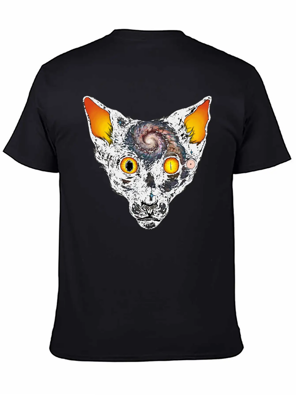 Cat Cosmos Breathable Soft Cotton T-Shirt – Timeless Casual Look