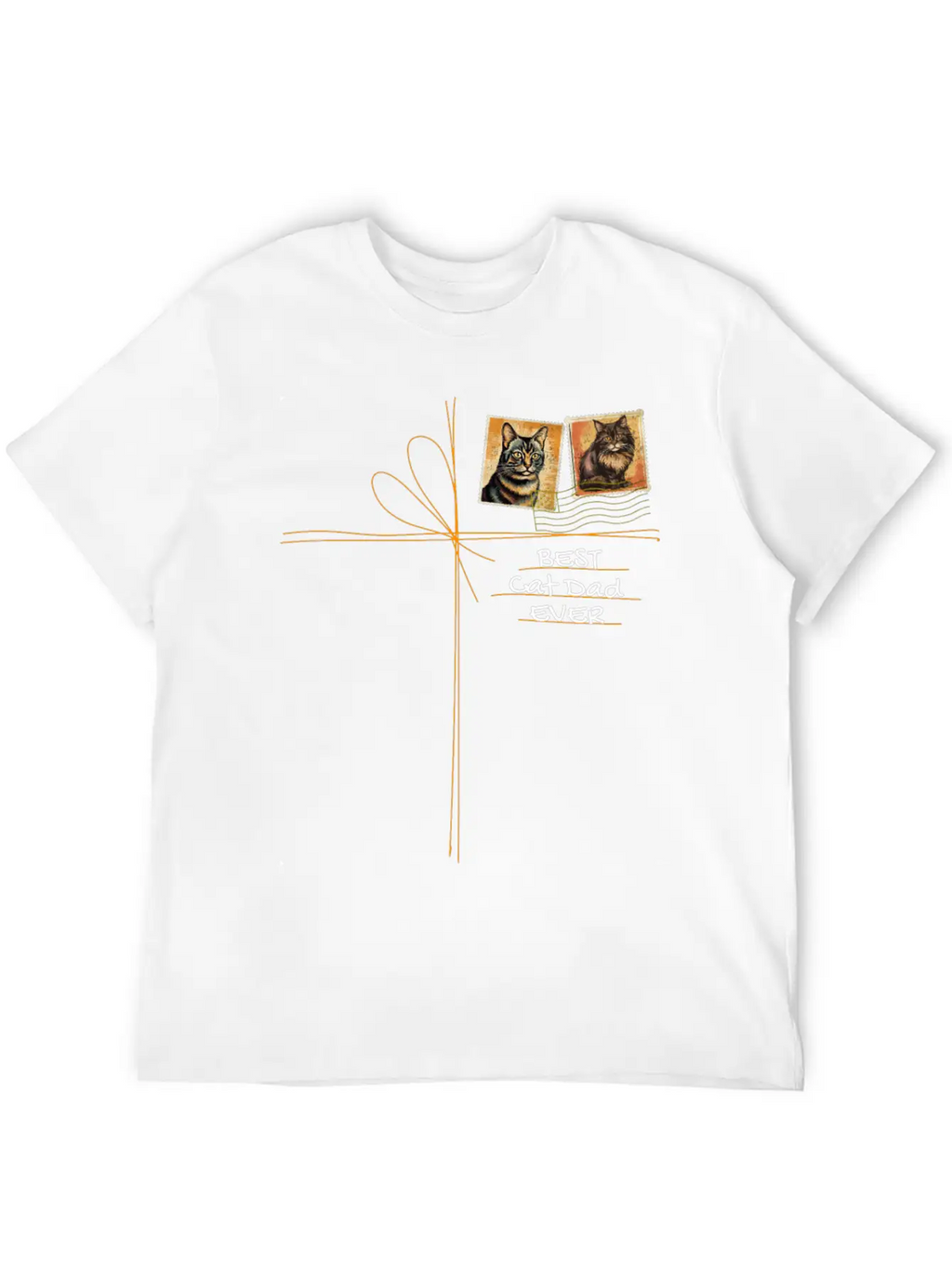 Cat-Dad Kitten-Daddy Cartoon-Cat Cats-dads Essential Cotton Tee For Daily Outfits – Unisex Style