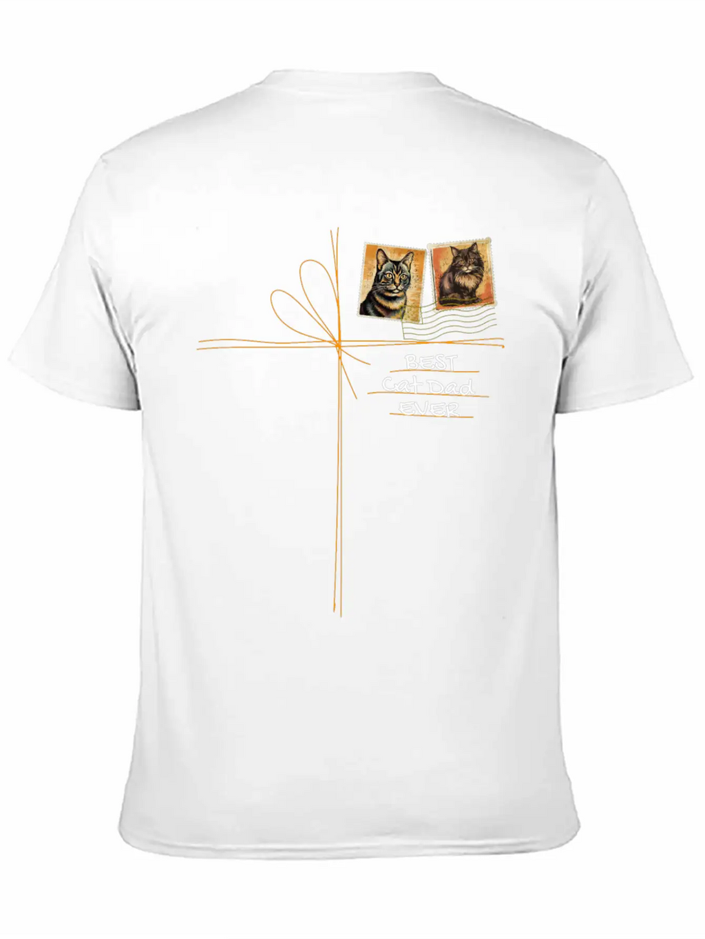 Cat-Dad Kitten-Daddy Cartoon-Cat Cats-dads Essential Cotton Tee For Daily Outfits – Unisex Style