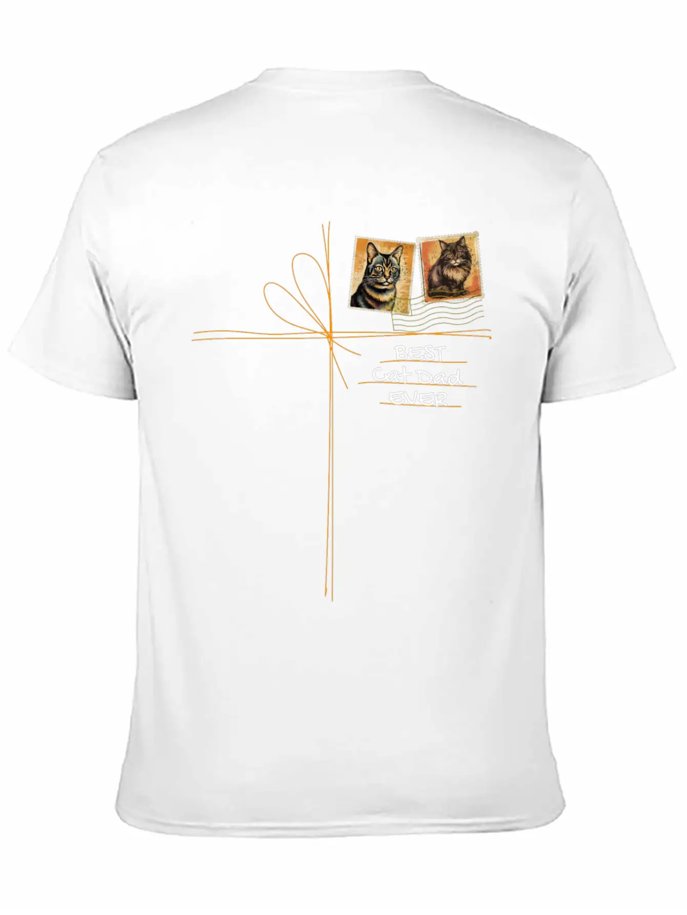 Cat-Dad Kitten-Daddy Cartoon-Cat Cats-dads Essential Cotton Tee For Daily Outfits – Unisex Style