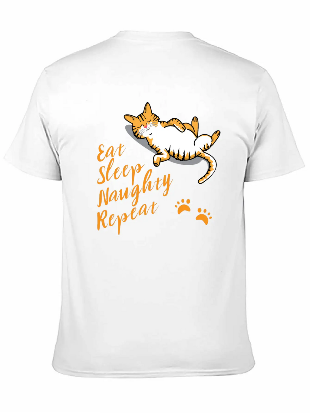 CAT Eat Sleep Naughty Sleep Classic Cotton Tee – Unisex Comfort For Any Season