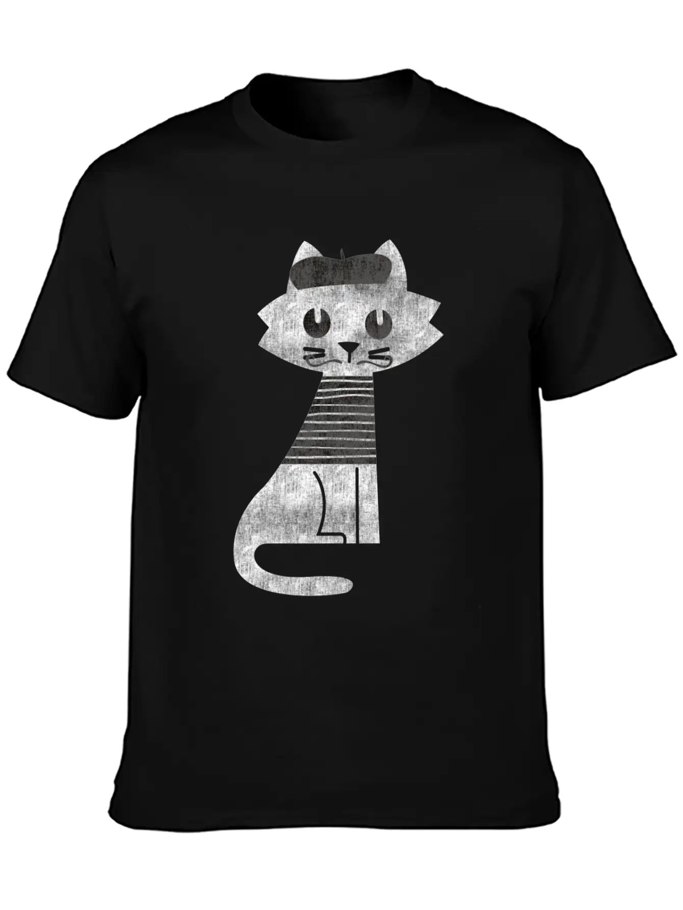 Cat From Paris Breathable Graphic T-Shirt – Perfect For Casual Days