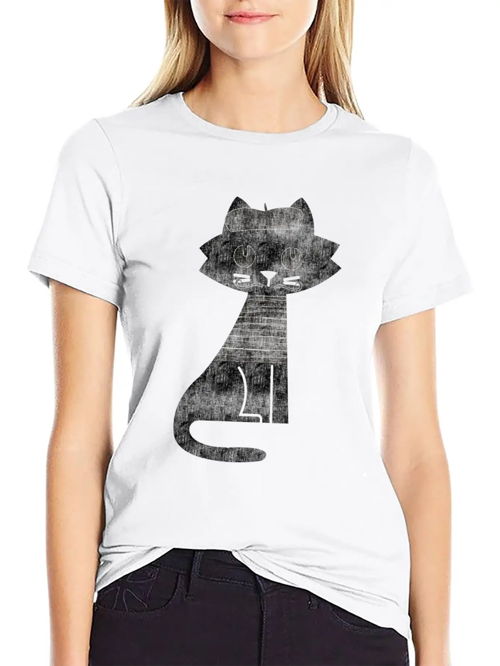 Cat From Paris Breathable Graphic T-Shirt – Perfect For Casual Days