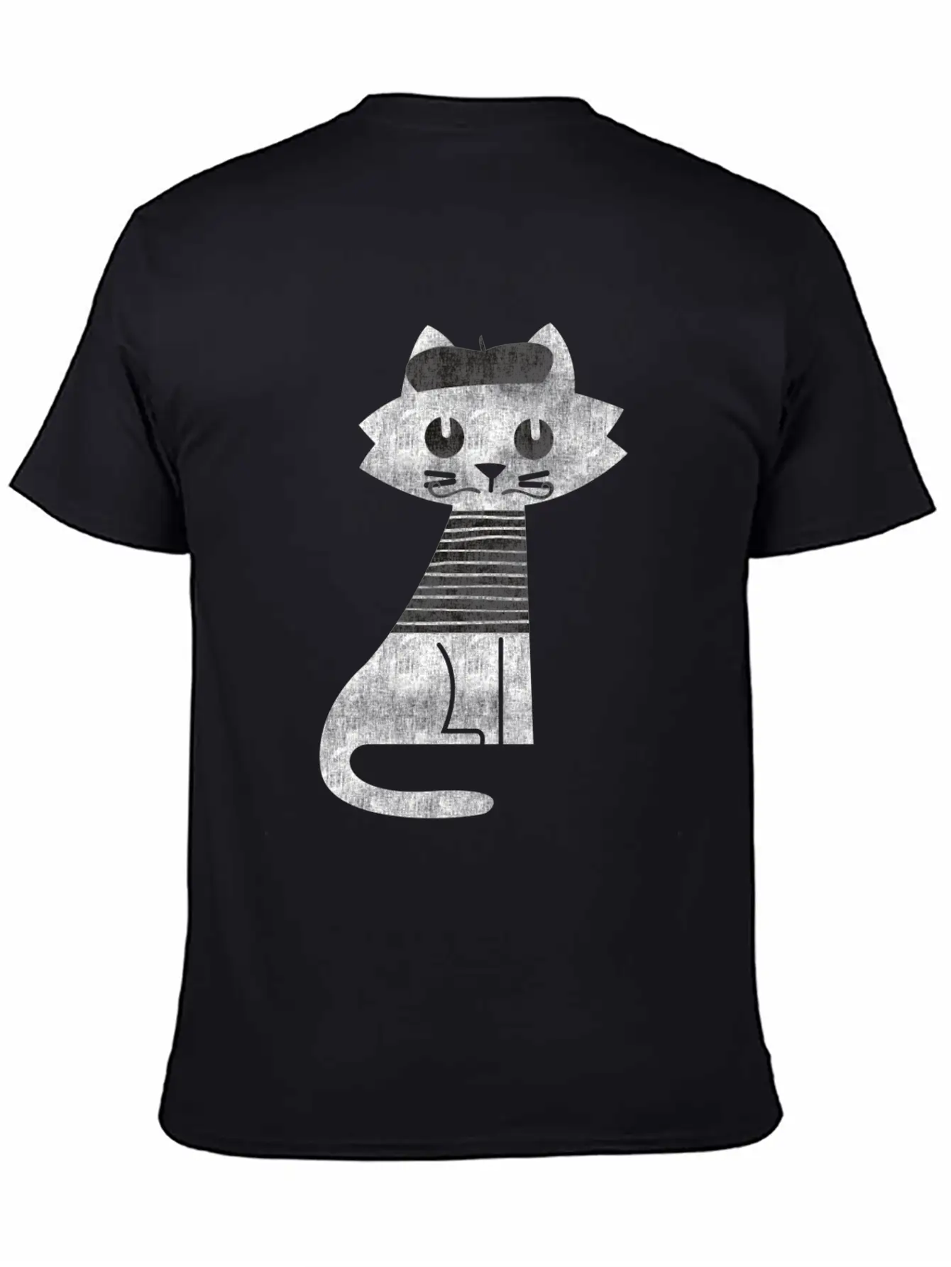 Cat From Paris Breathable Graphic T-Shirt – Perfect For Casual Days