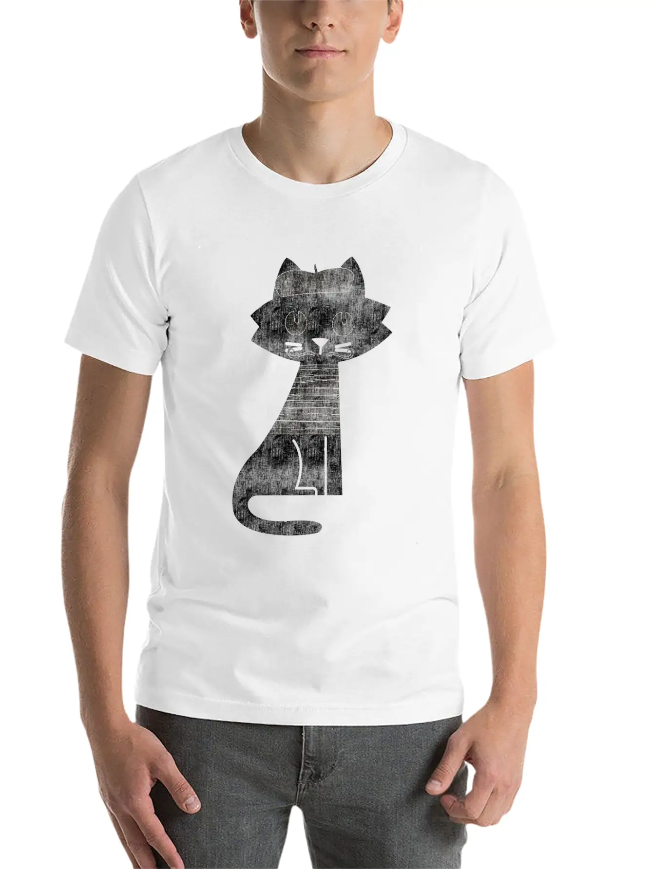 Cat From Paris Breathable Graphic T-Shirt – Perfect For Casual Days