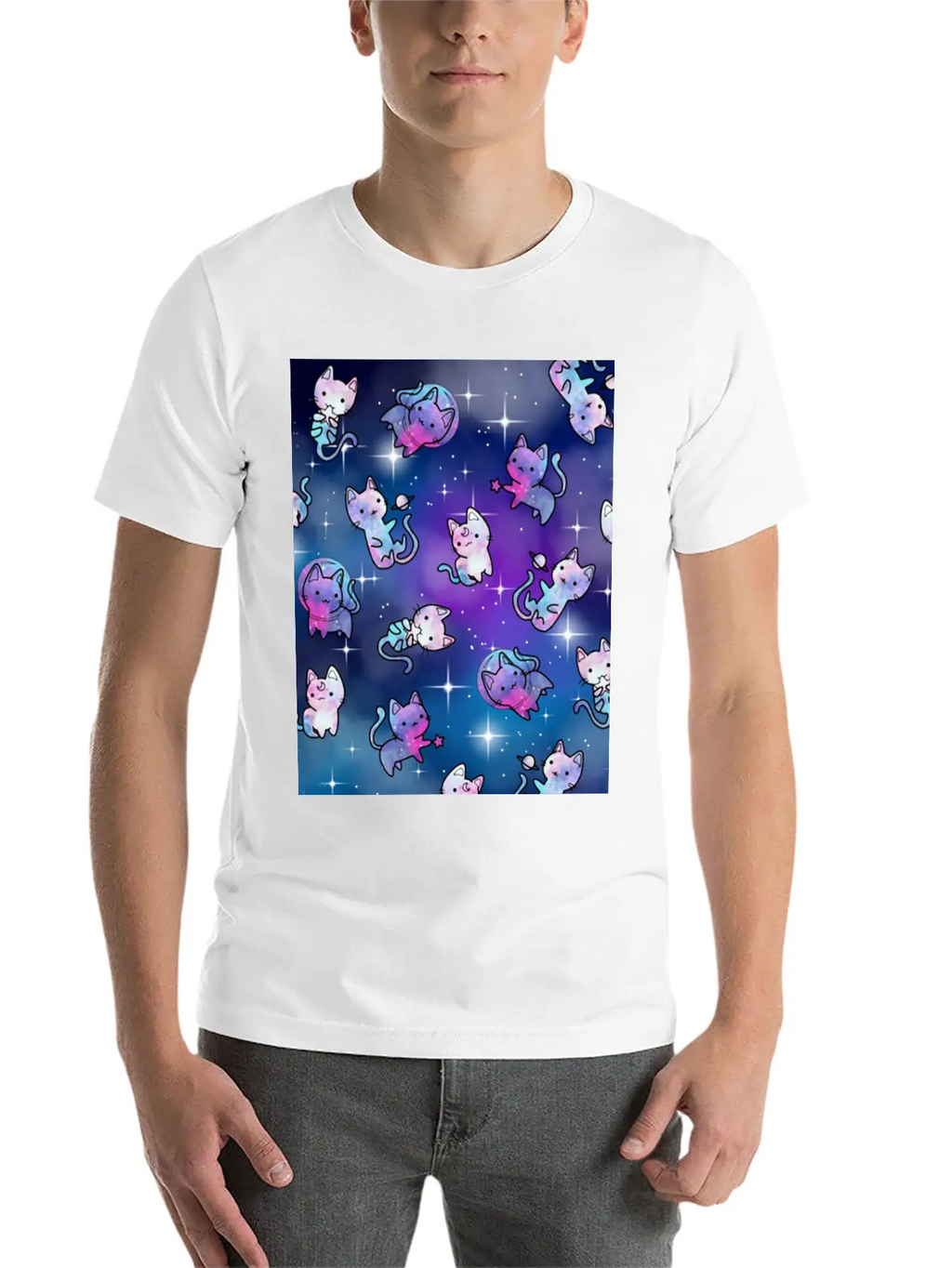 Cat Galaxy Classic Cotton Tee – Unisex Comfort For Any Season
