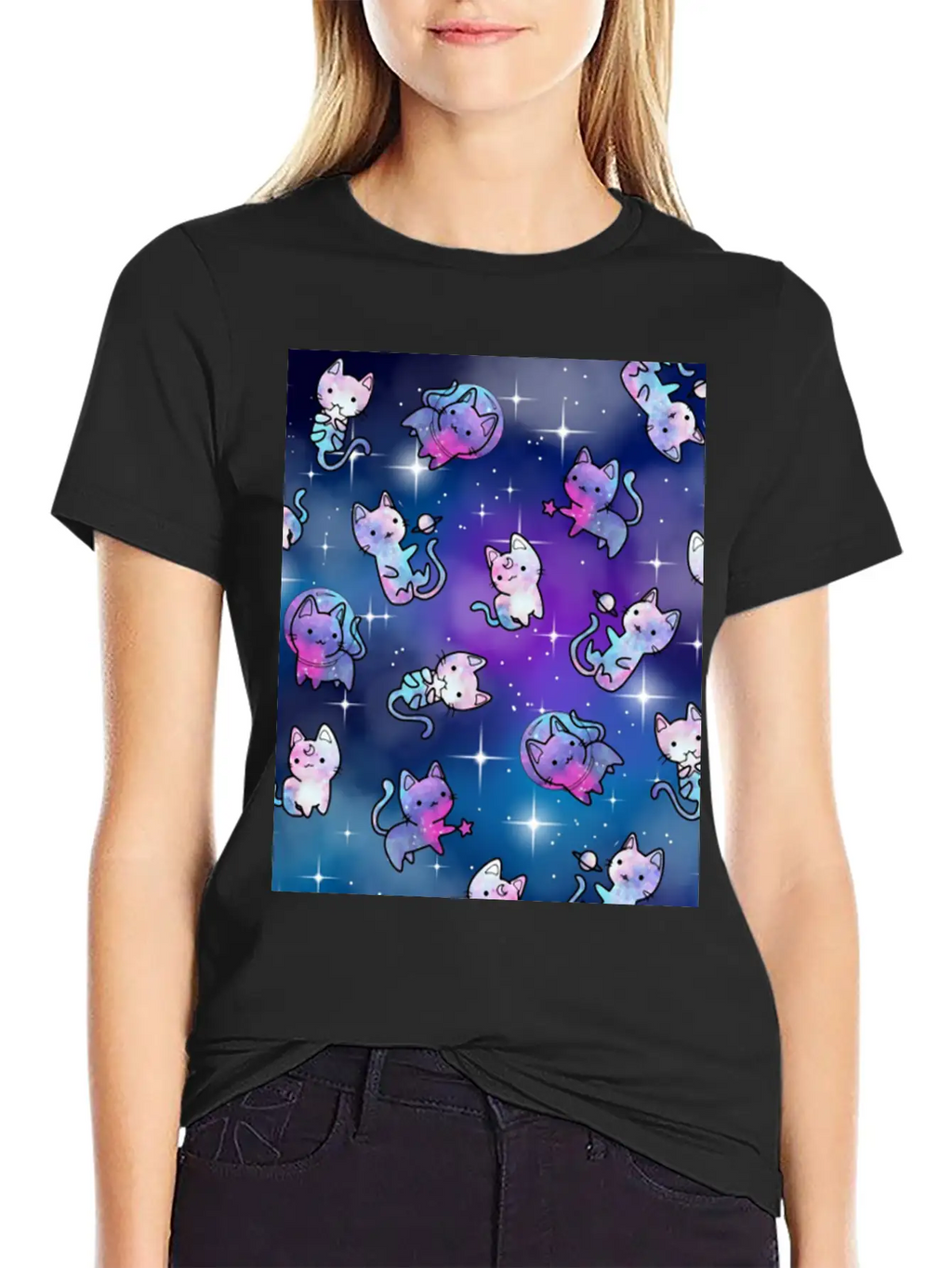 Cat Galaxy Classic Cotton Tee – Unisex Comfort For Any Season
