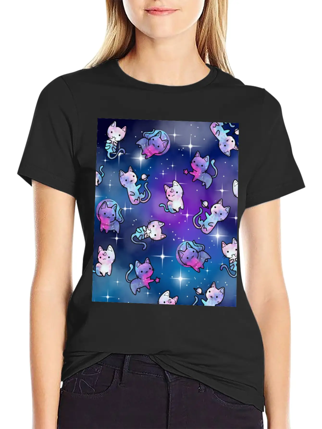 Cat Galaxy Classic Cotton Tee – Unisex Comfort For Any Season