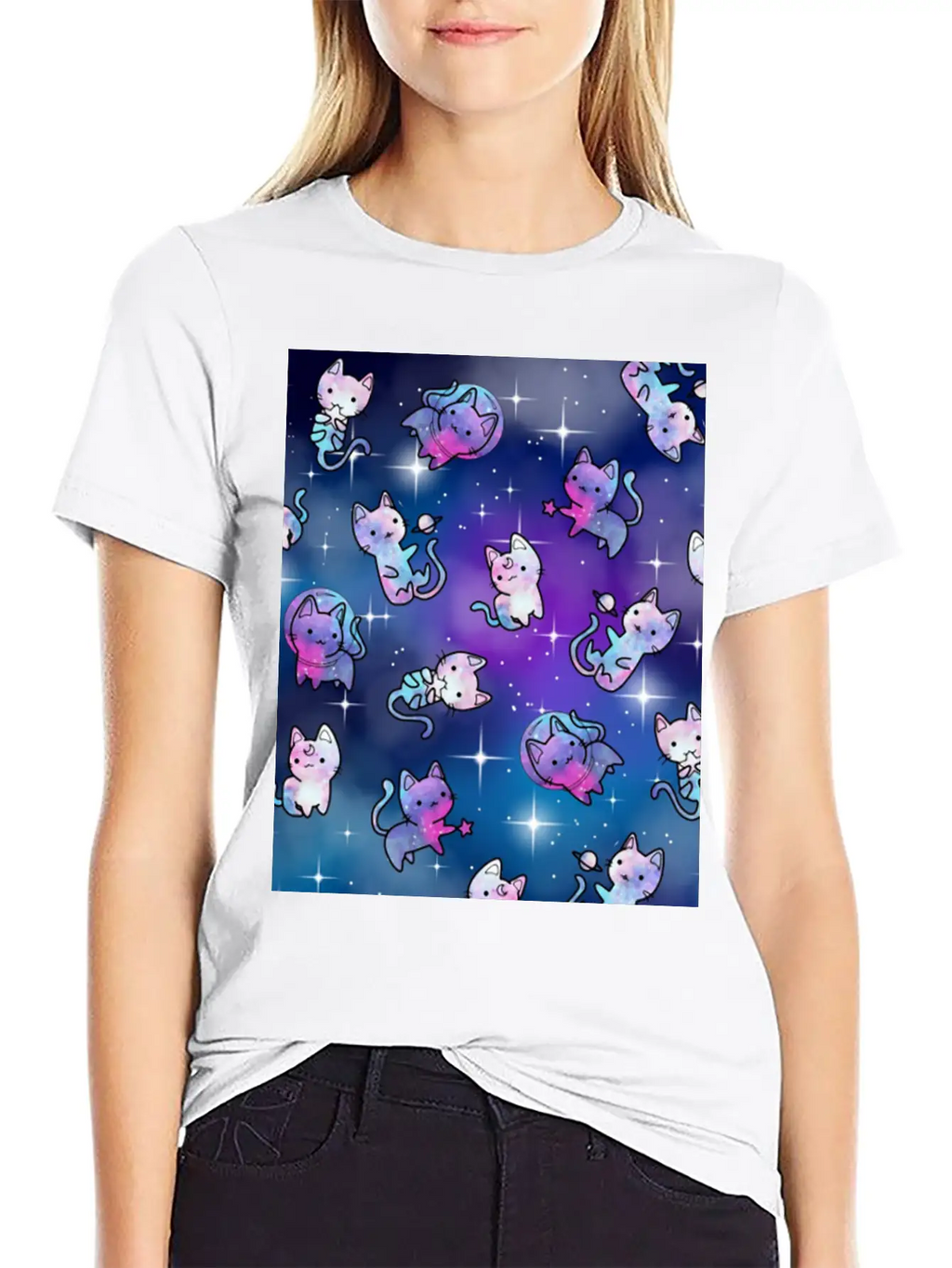 Cat Galaxy Classic Cotton Tee – Unisex Comfort For Any Season