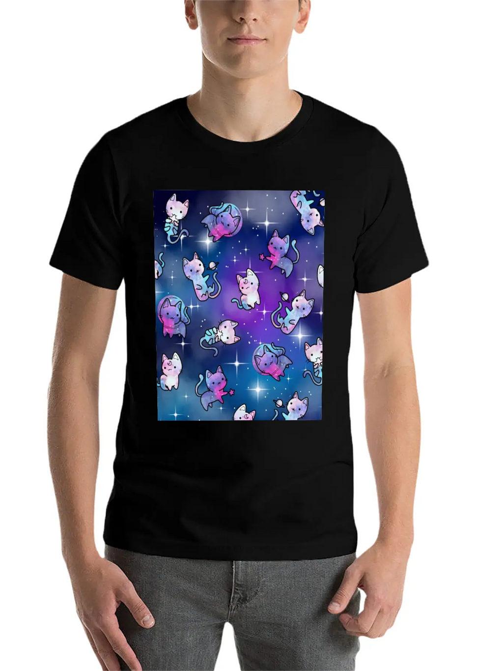 Cat Galaxy Classic Cotton Tee – Unisex Comfort For Any Season