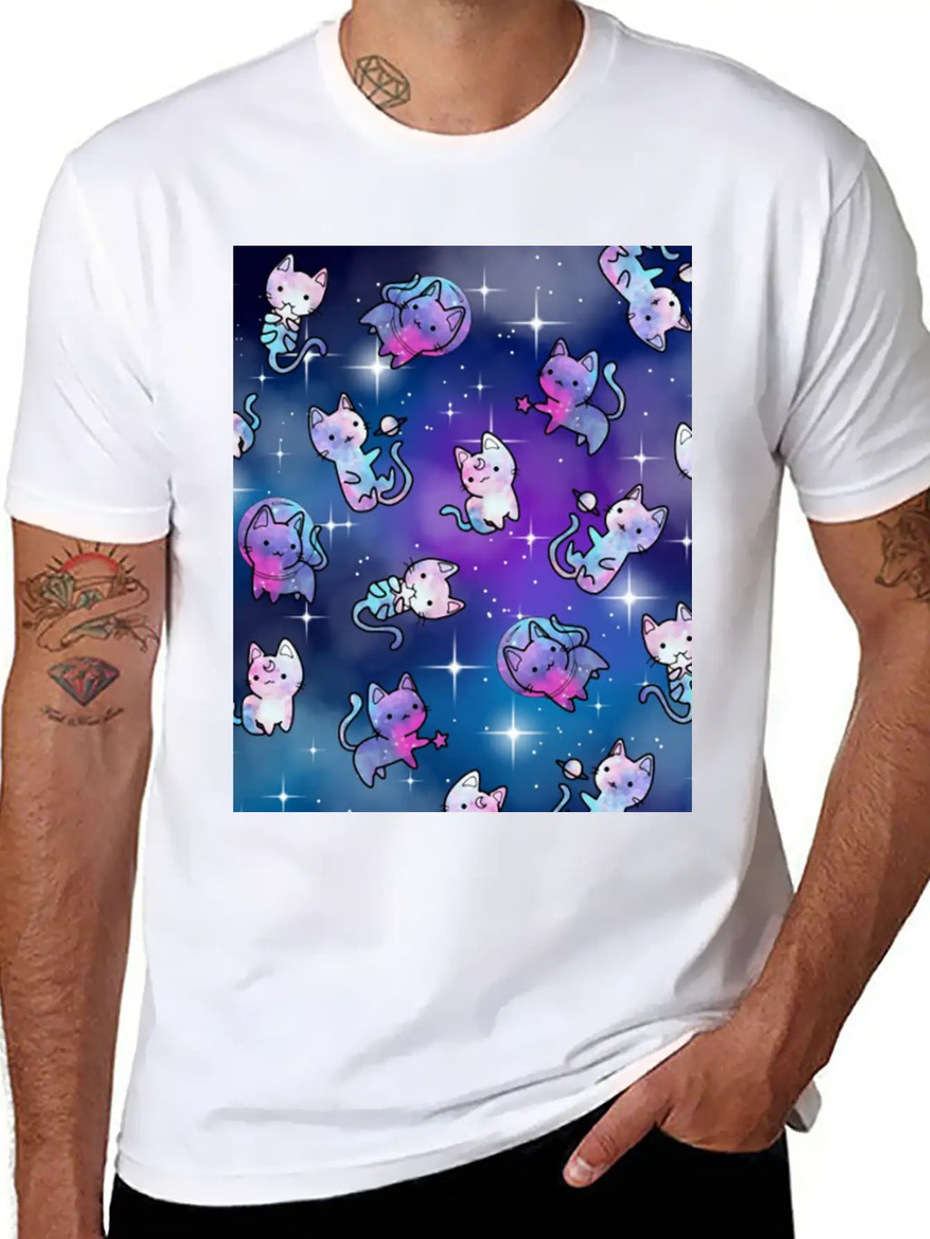 Cat Galaxy Classic Cotton Tee – Unisex Comfort For Any Season