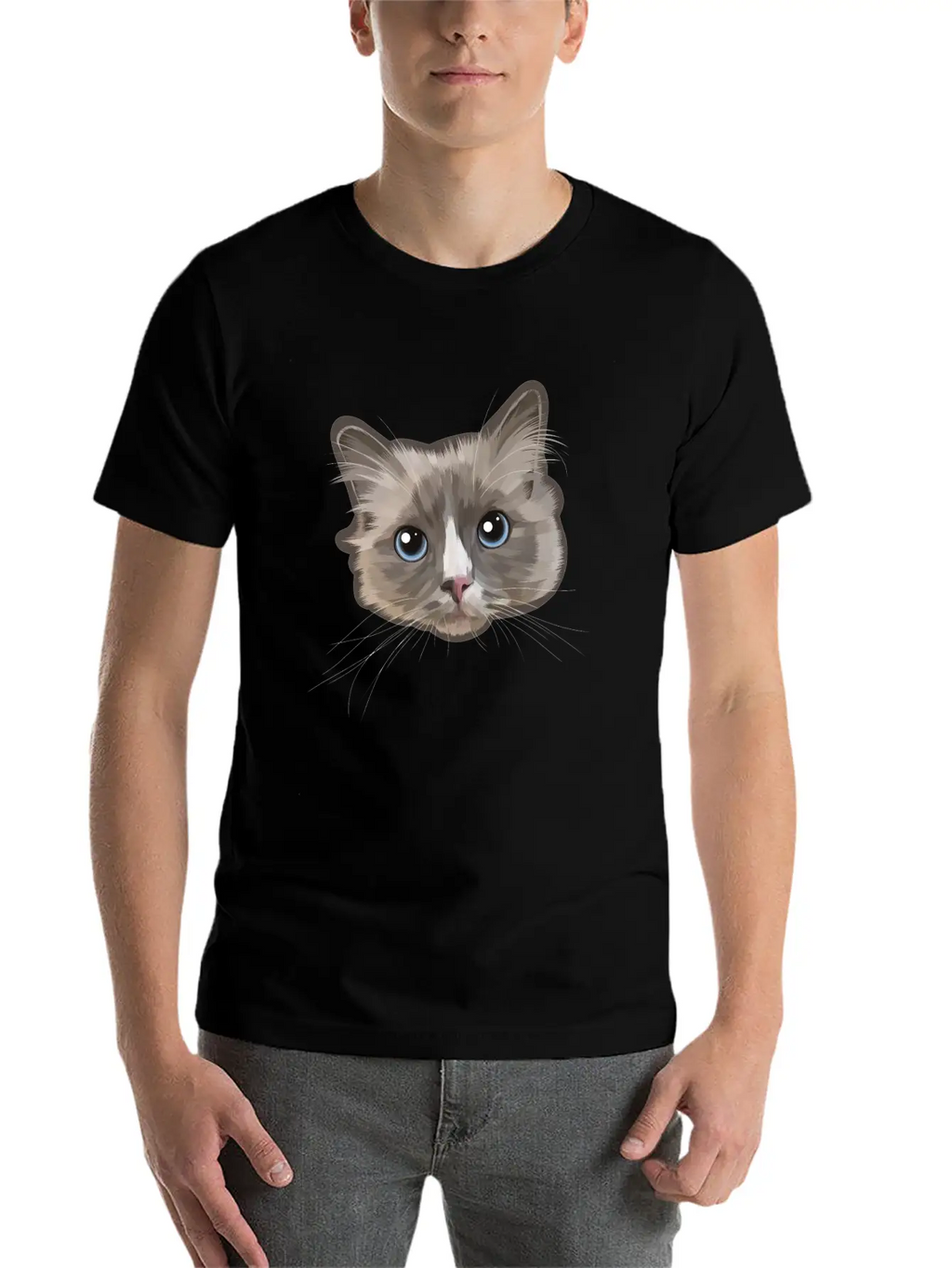 Cat Grey Relaxed Everyday Tee – Lightweight And Durable Cotton