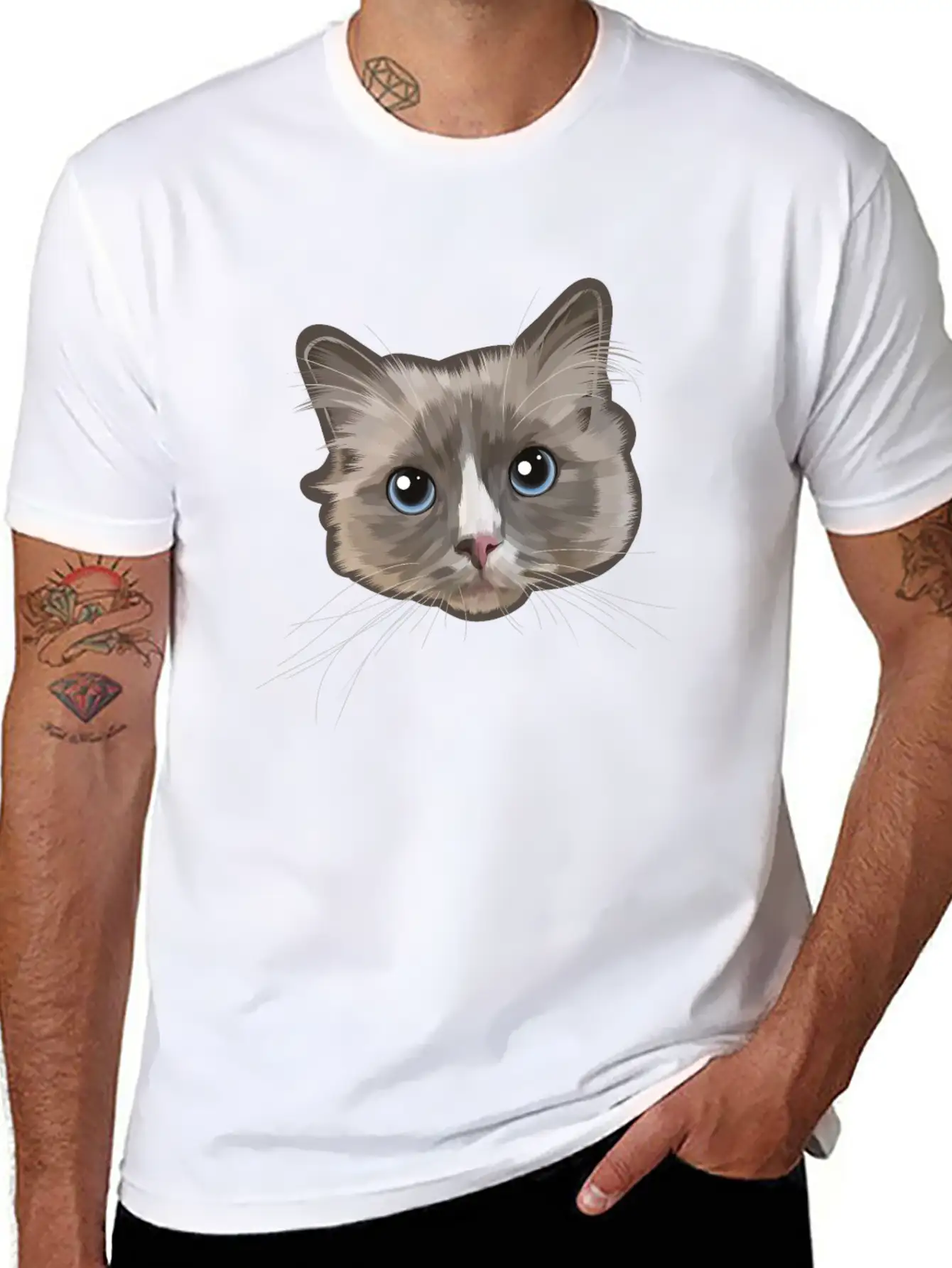 Cat Grey Relaxed Everyday Tee – Lightweight And Durable Cotton