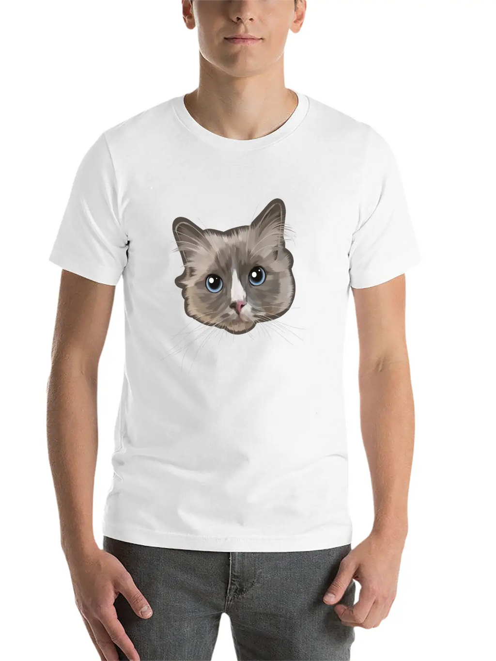 Cat Grey Relaxed Everyday Tee – Lightweight And Durable Cotton