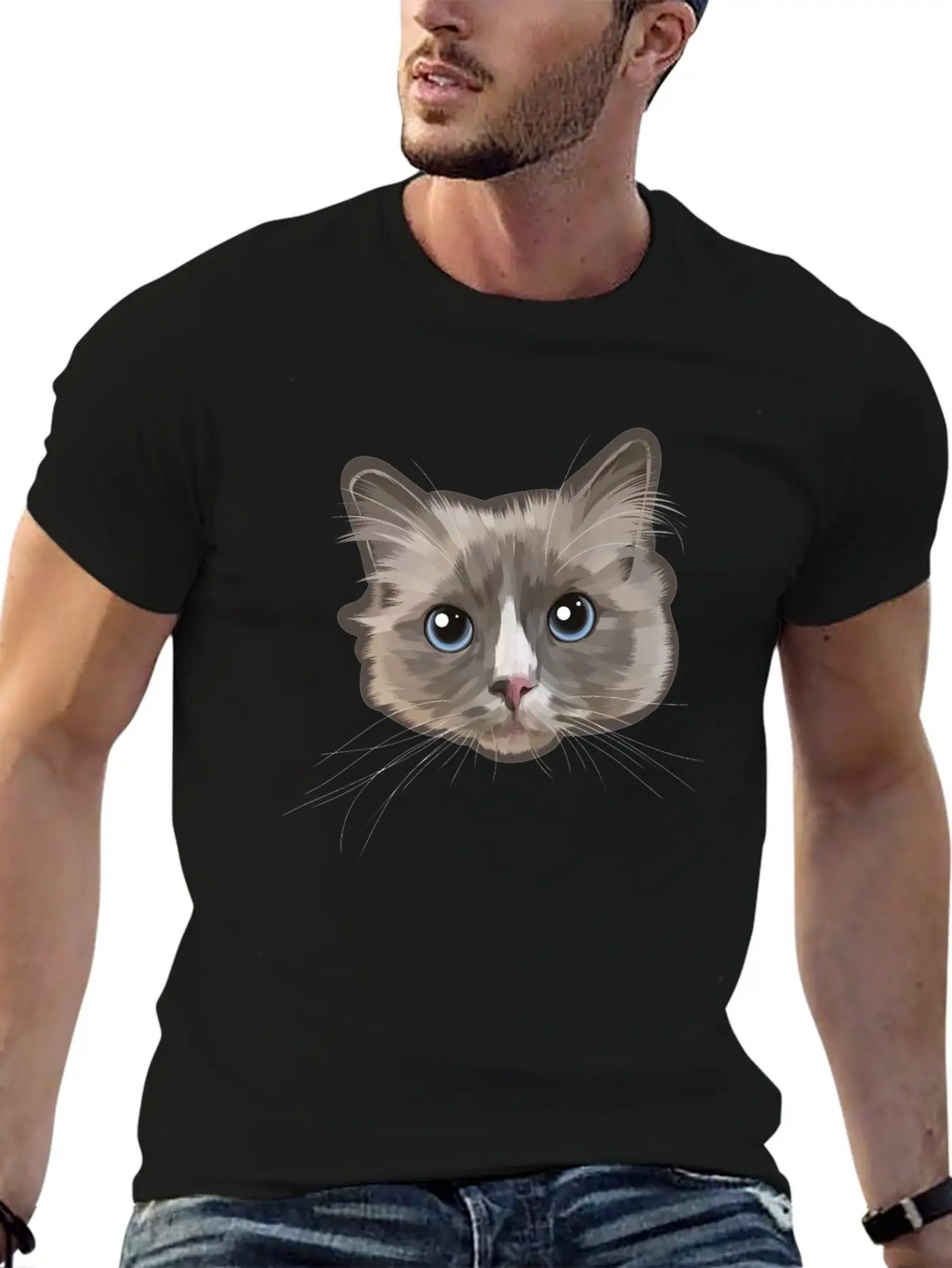 Cat Grey Relaxed Everyday Tee – Lightweight And Durable Cotton
