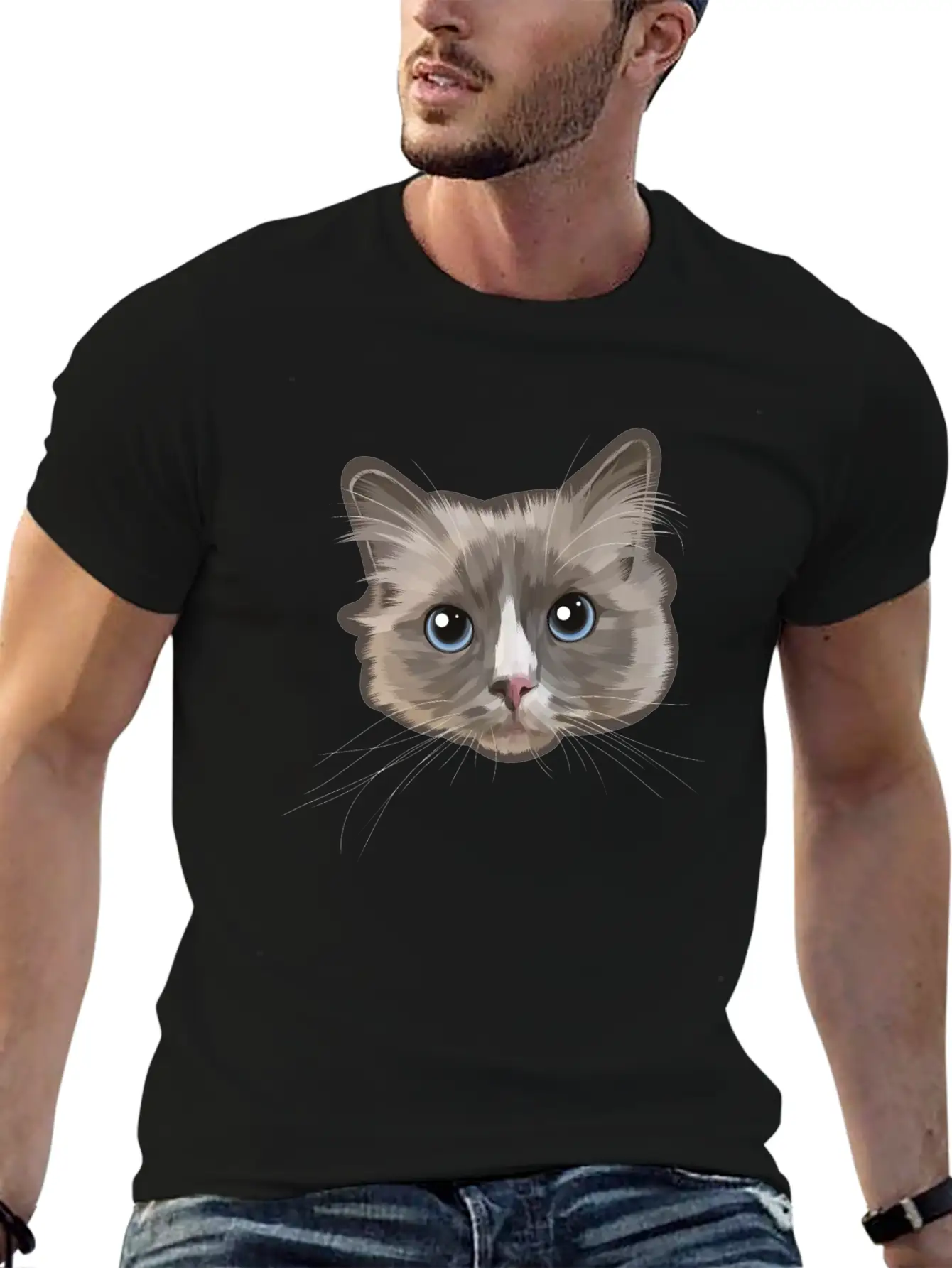 Cat Grey Relaxed Everyday Tee – Lightweight And Durable Cotton