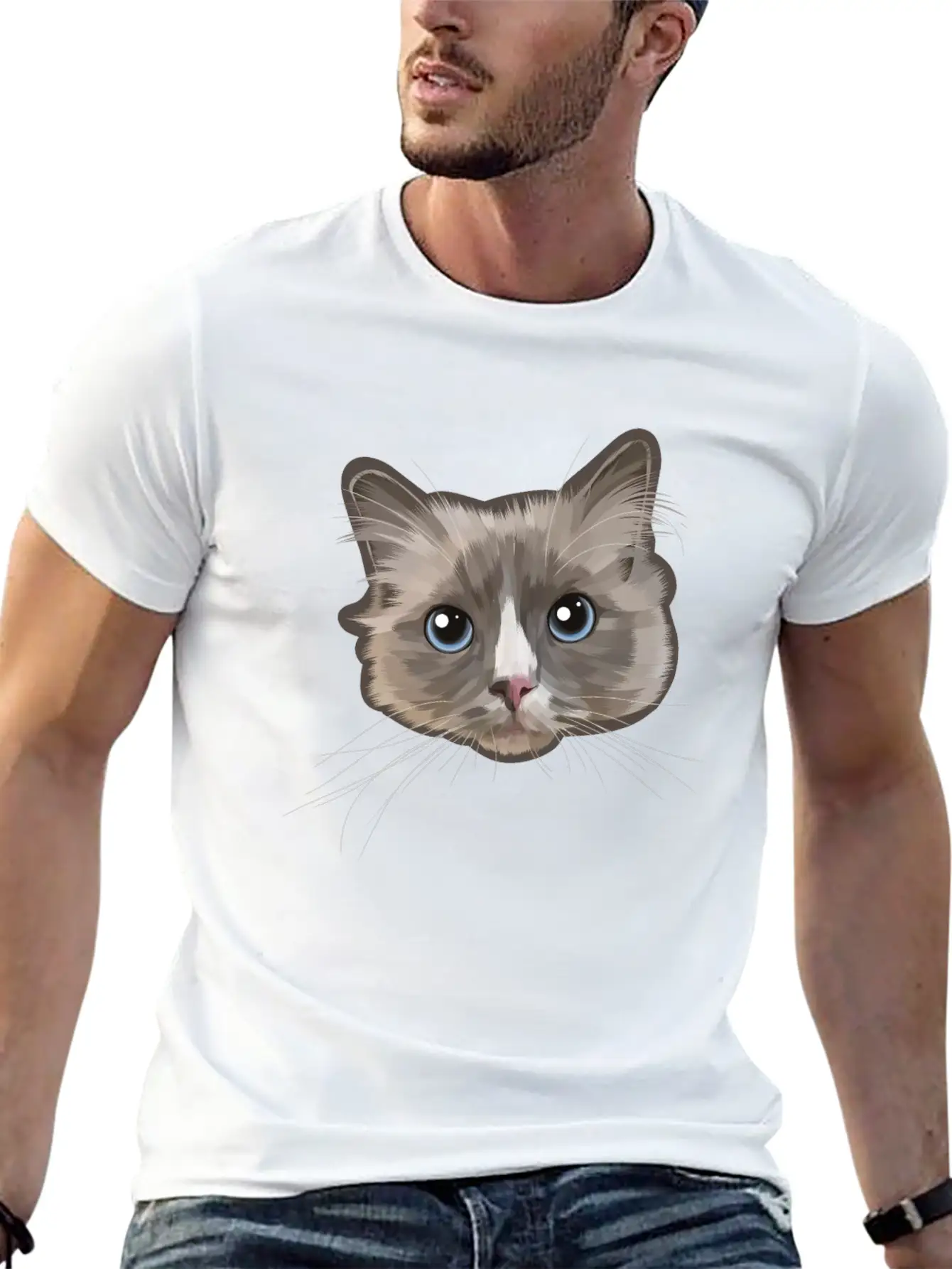 Cat Grey Relaxed Everyday Tee – Lightweight And Durable Cotton