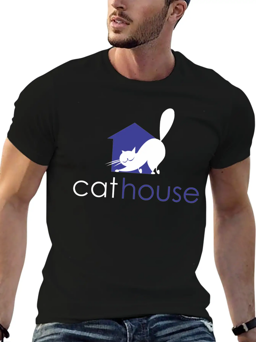 Cat House Relaxed Everyday Tee – Lightweight And Durable Cotton