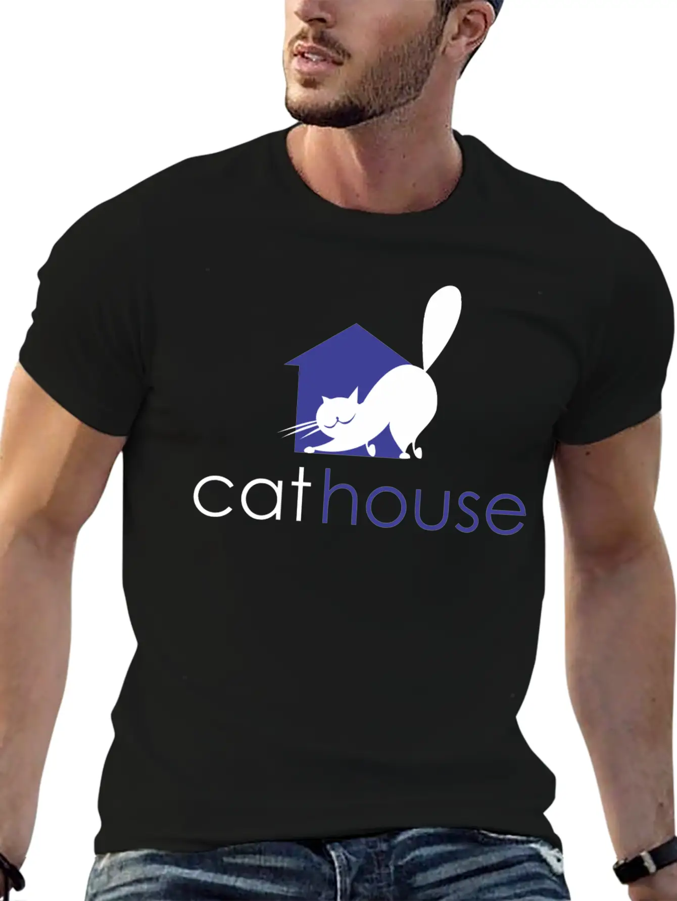 Cat House Relaxed Everyday Tee – Lightweight And Durable Cotton