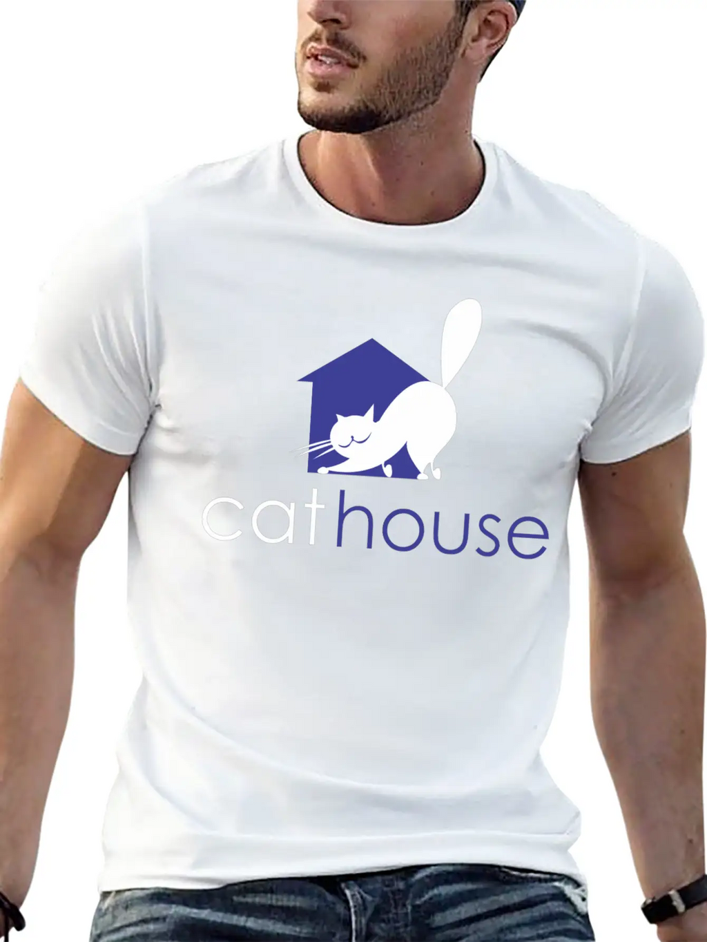 Cat House Relaxed Everyday Tee – Lightweight And Durable Cotton