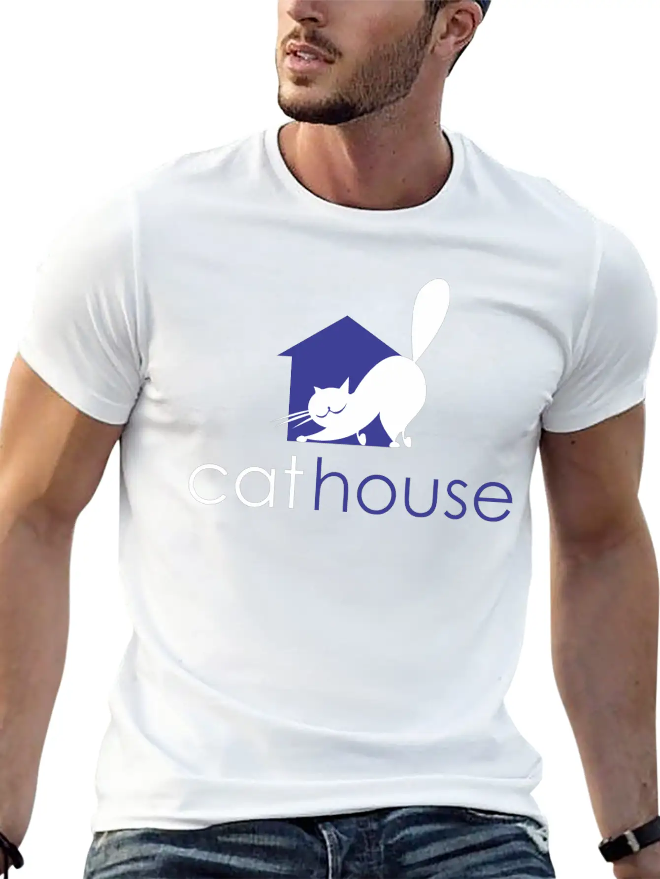 Cat House Relaxed Everyday Tee – Lightweight And Durable Cotton